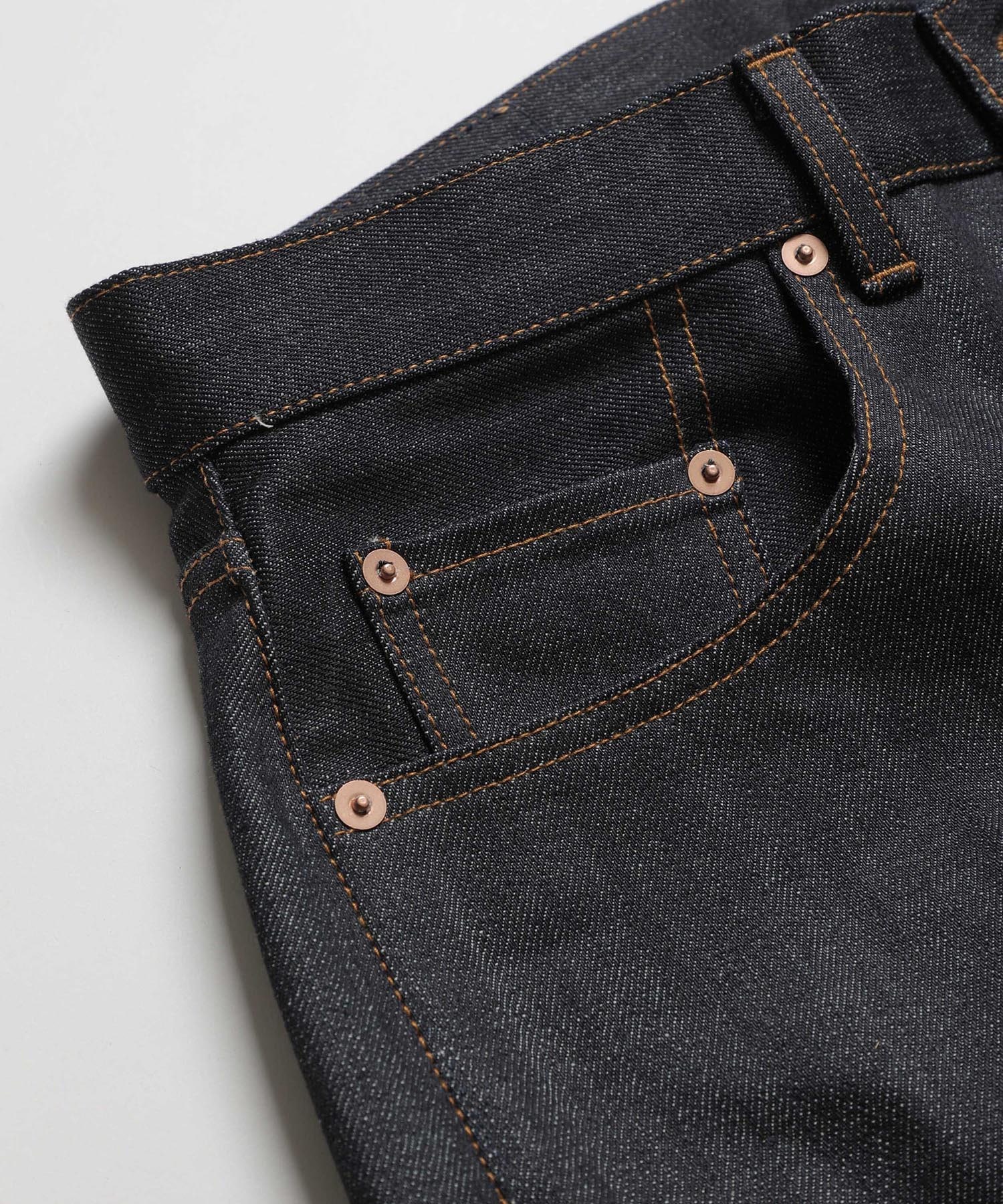14oz SELVAGE DENIM /RIGID STANDARD STRAIGHT JEANS MR.OLIVE