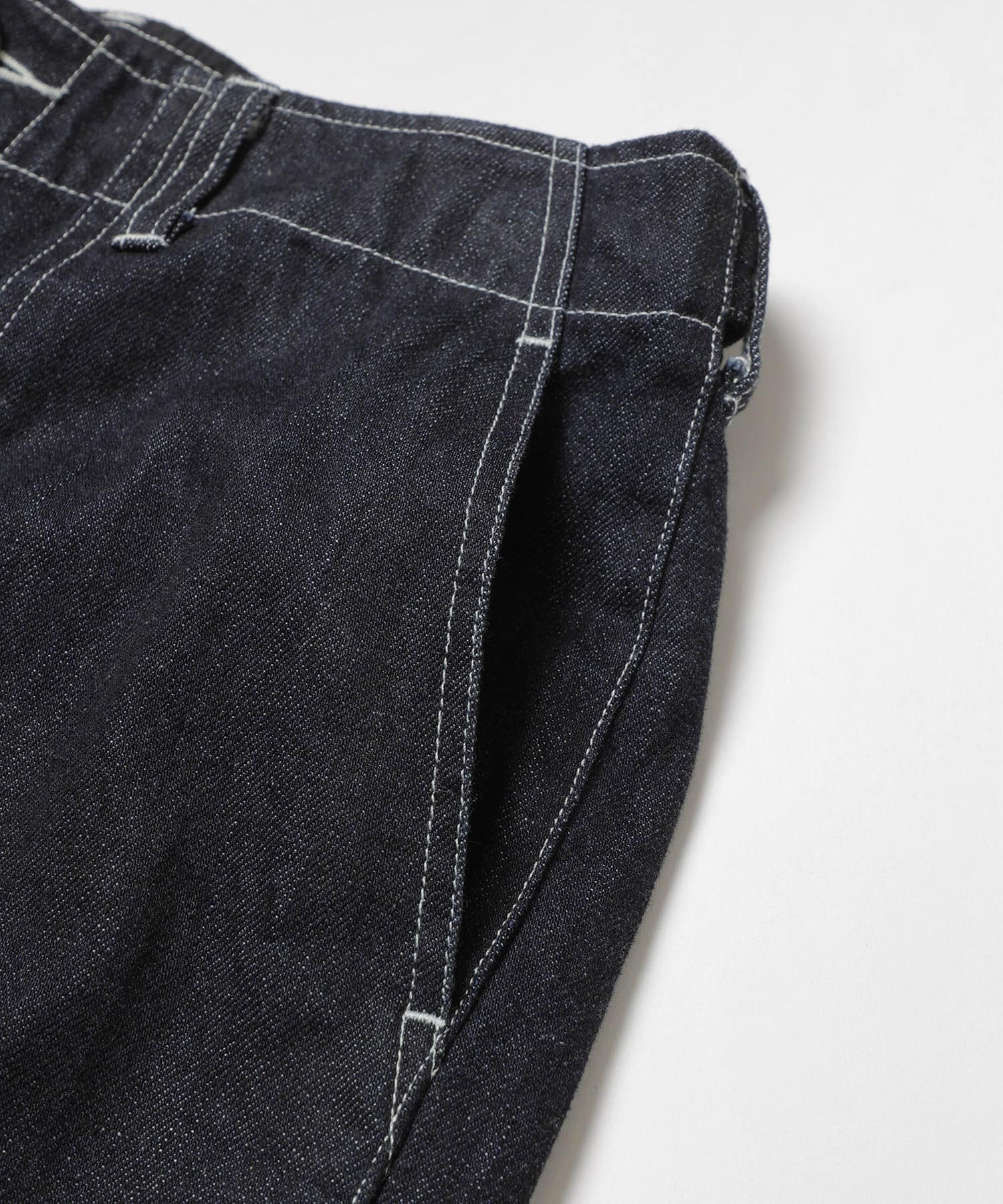 RINSE WASH 12oz CRUNCH DEINIM /UTILITY PANTS MR.OLIVE