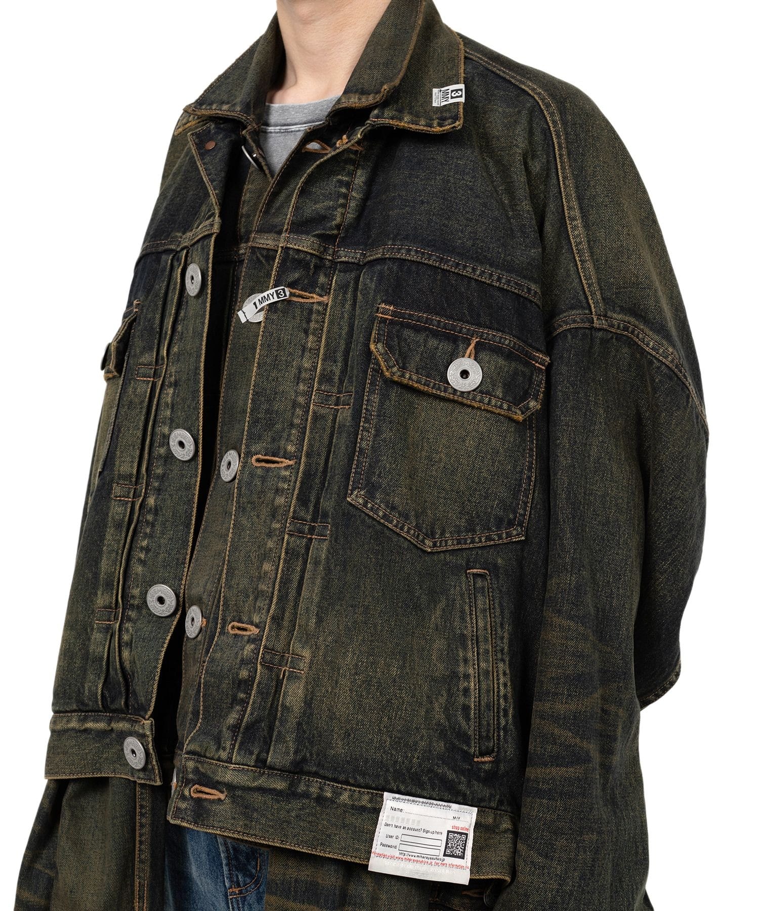 FRONT LAYERED DENIM JACKET Maison MIHARA YASUHIRO