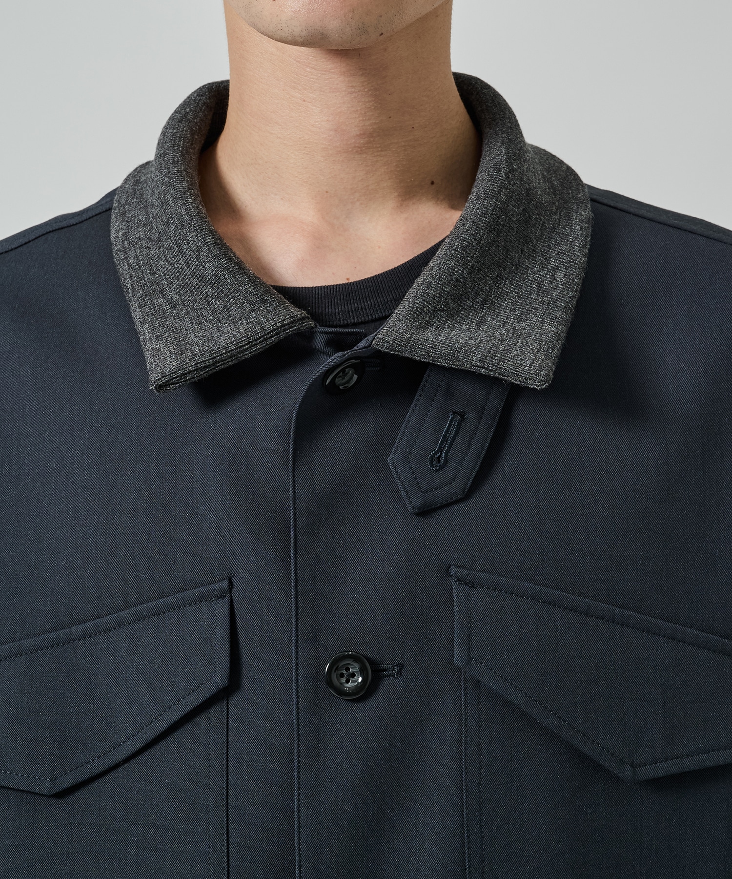 Rib Collar 4 Pockets Blouson UJOH HOMME