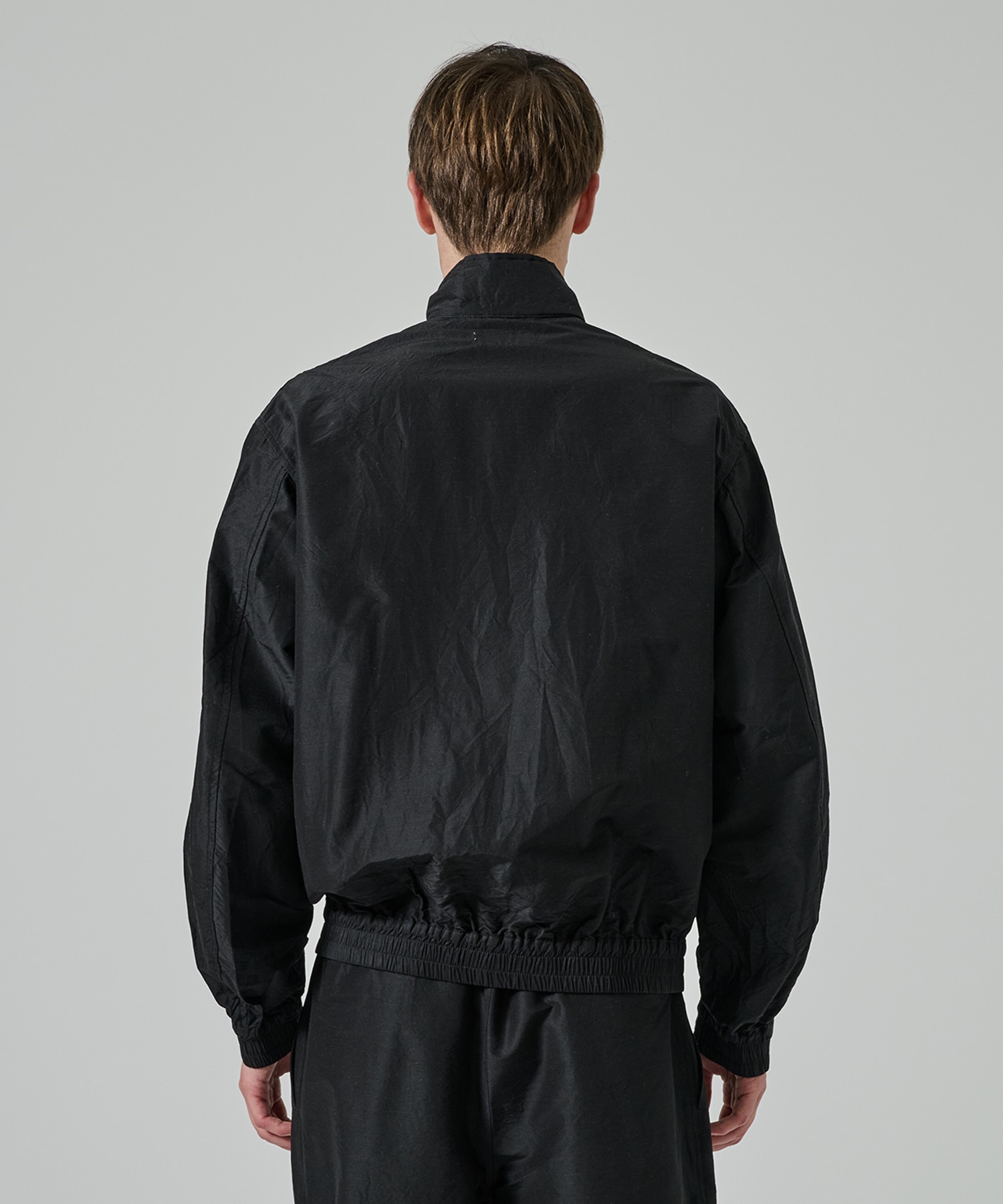 ウールシルク高密度タイプライター / フライトジャケット, Chambray Black MARKAWARE/marka