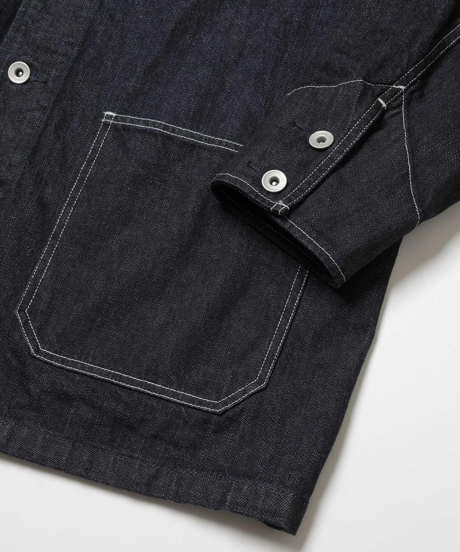 RINSE WASH 12oz CRUNCH DEINIM /5-BUTTON COVERALL MR.OLIVE