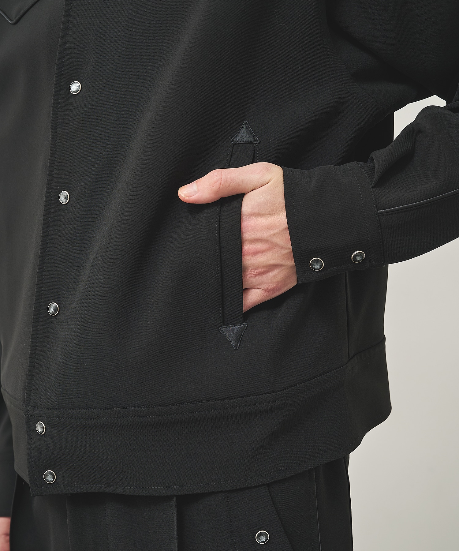 別注 Piping Cowboy Jacket - Poly Double Cloth NEEDLES