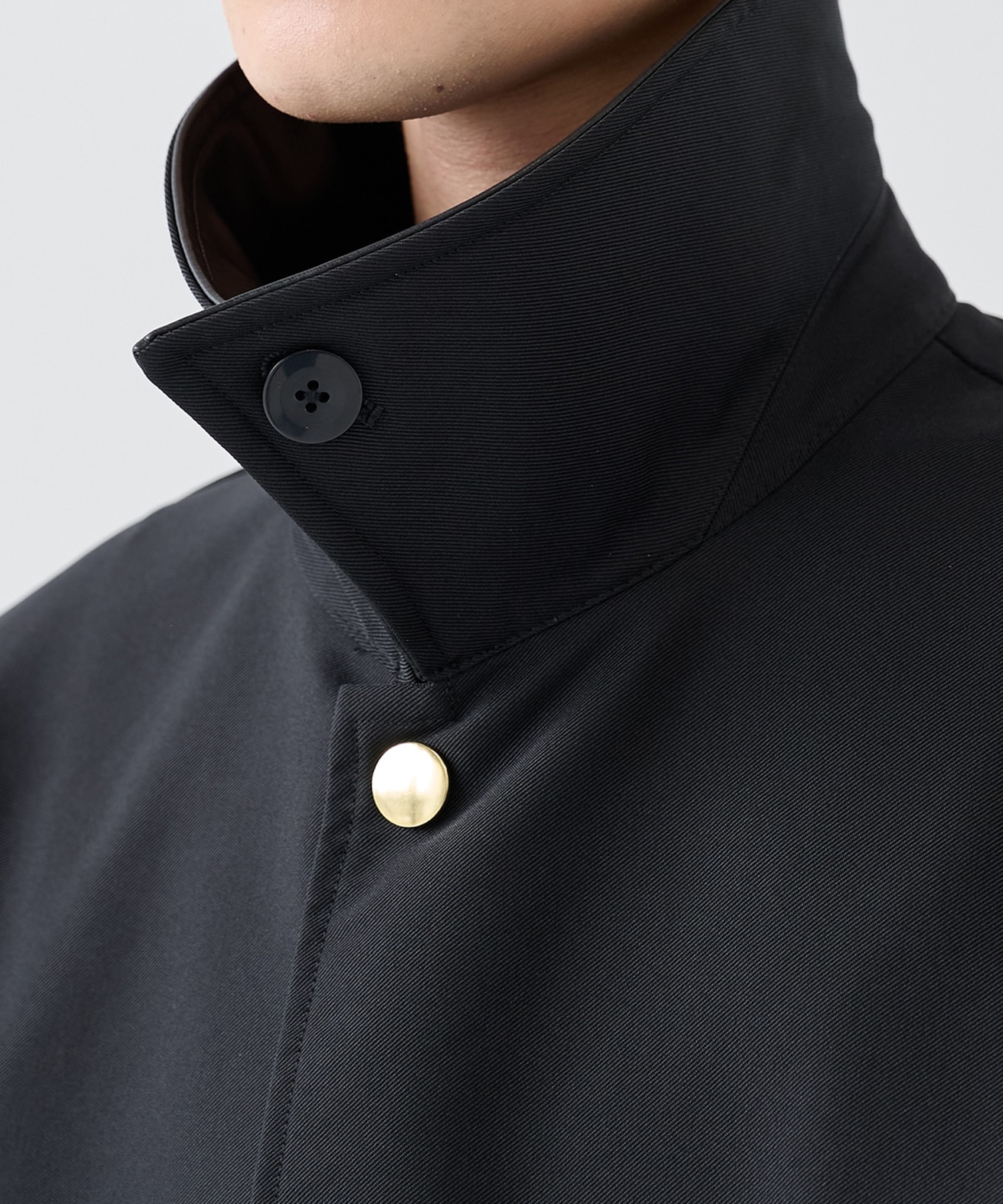 Chambray Gabardine Dot Button Coach Jacket CULLNI