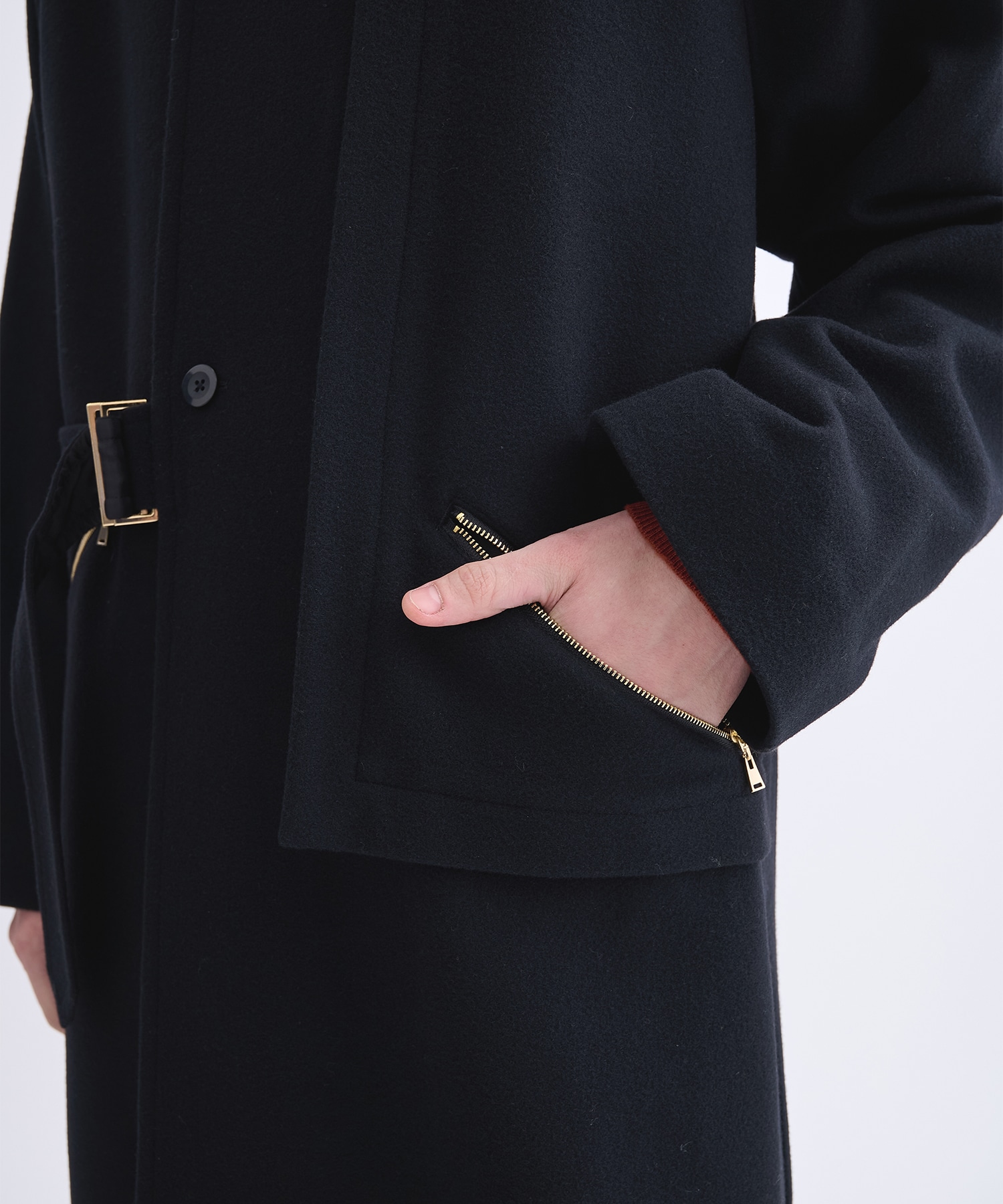 別注 Soutien Collar Tie Locken coat CULLNI