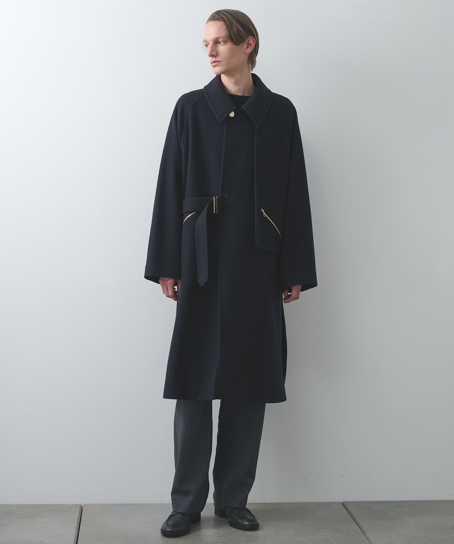 別注 Soutien Collar Tie Locken coat CULLNI