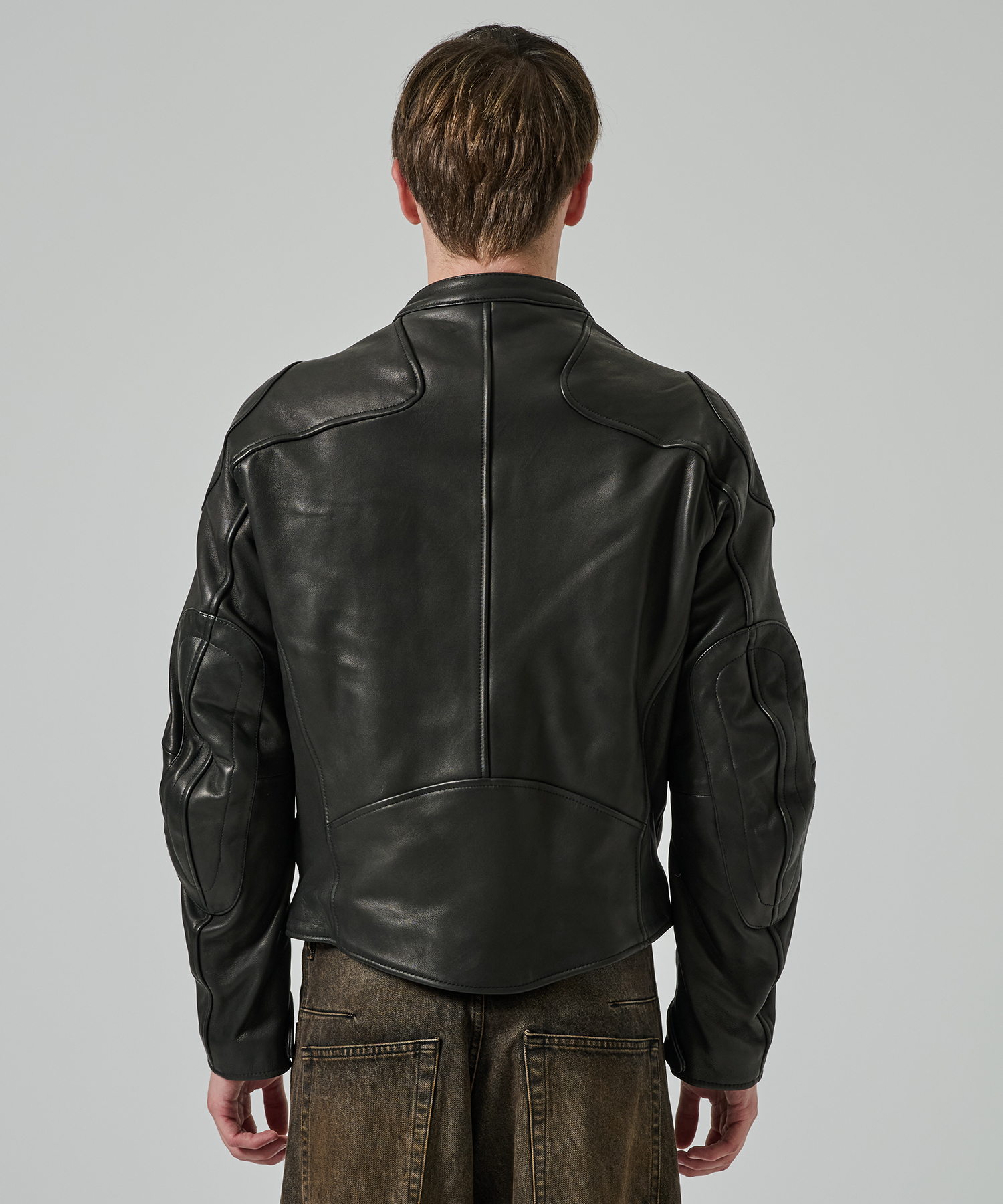 LEATHER MOTORCYCLE JACKET NVRFRGT