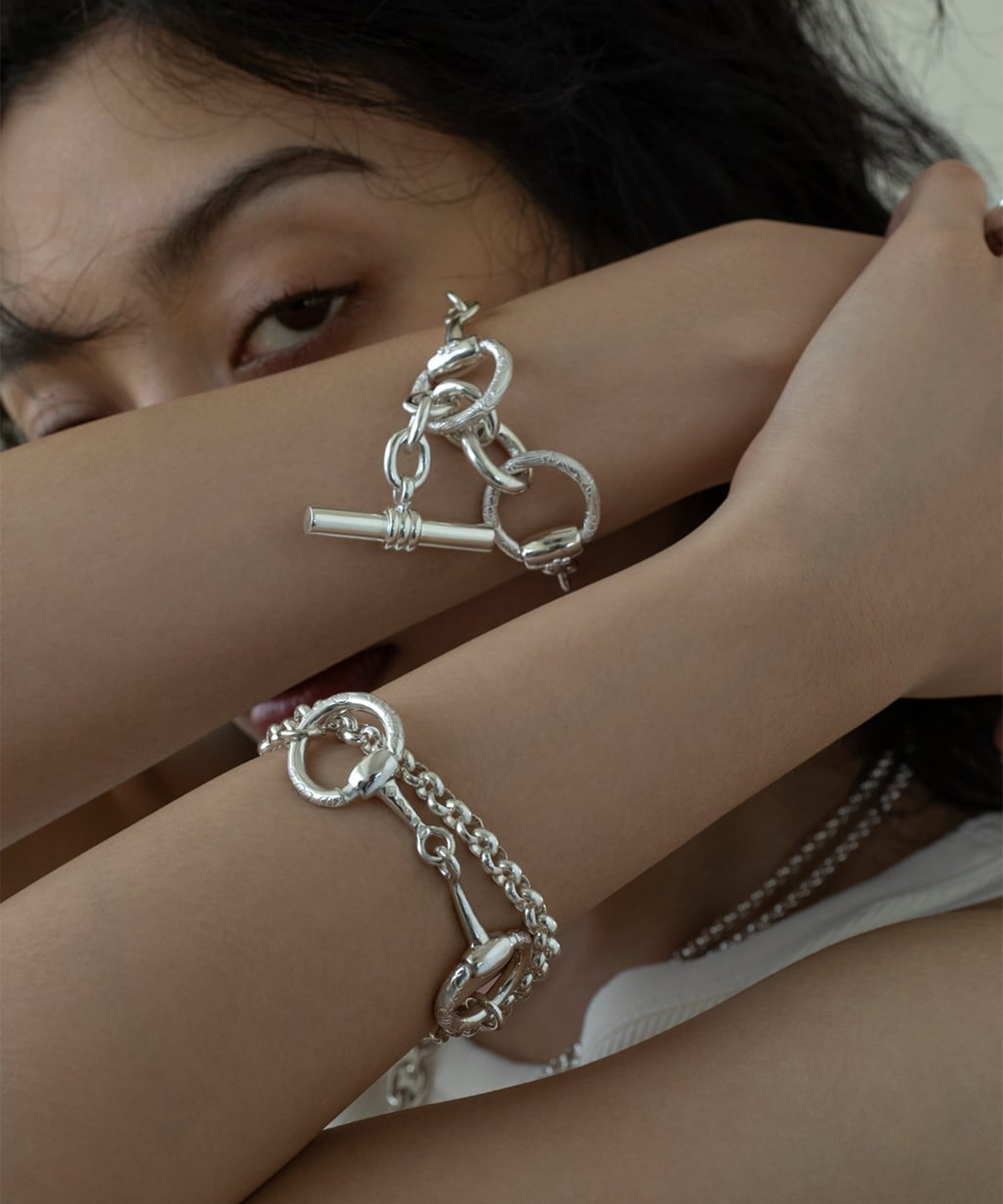 BN-080 Horse bit bracelet double WAKAN SILVER SMITH