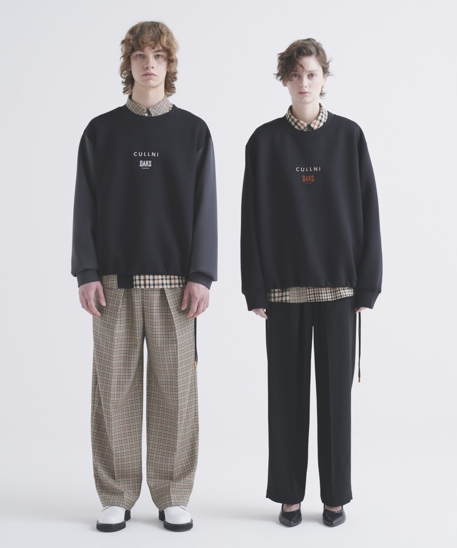 CULLNI for DAKS LONDON Drawstring Logo Embroidery Pullover CULLNI