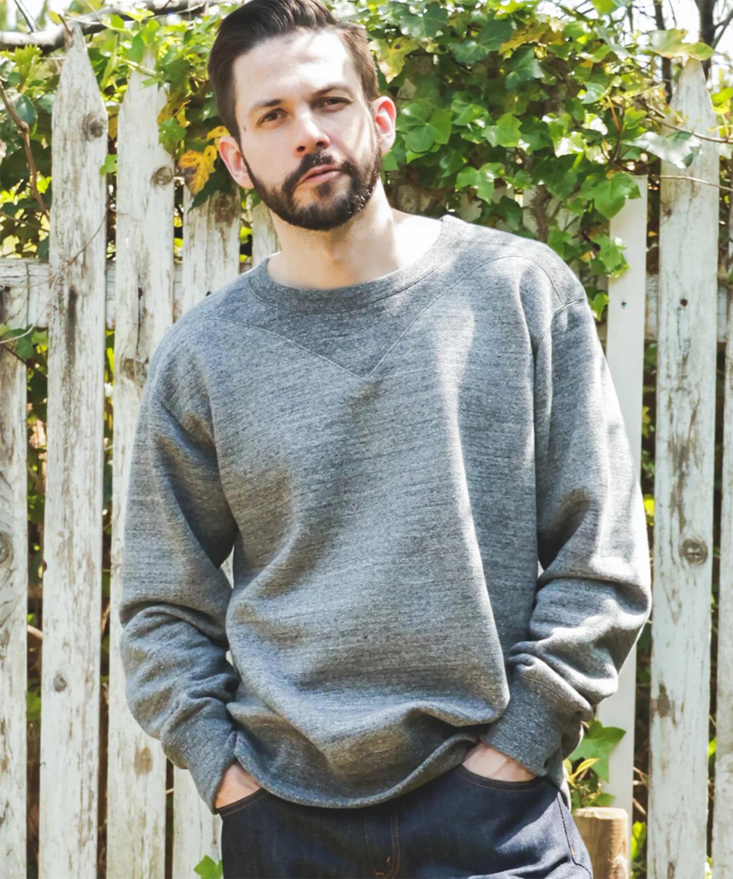 FRENCH TERRY RAFFY COTTON /GUSSET YOKE SHIRT MR.OLIVE