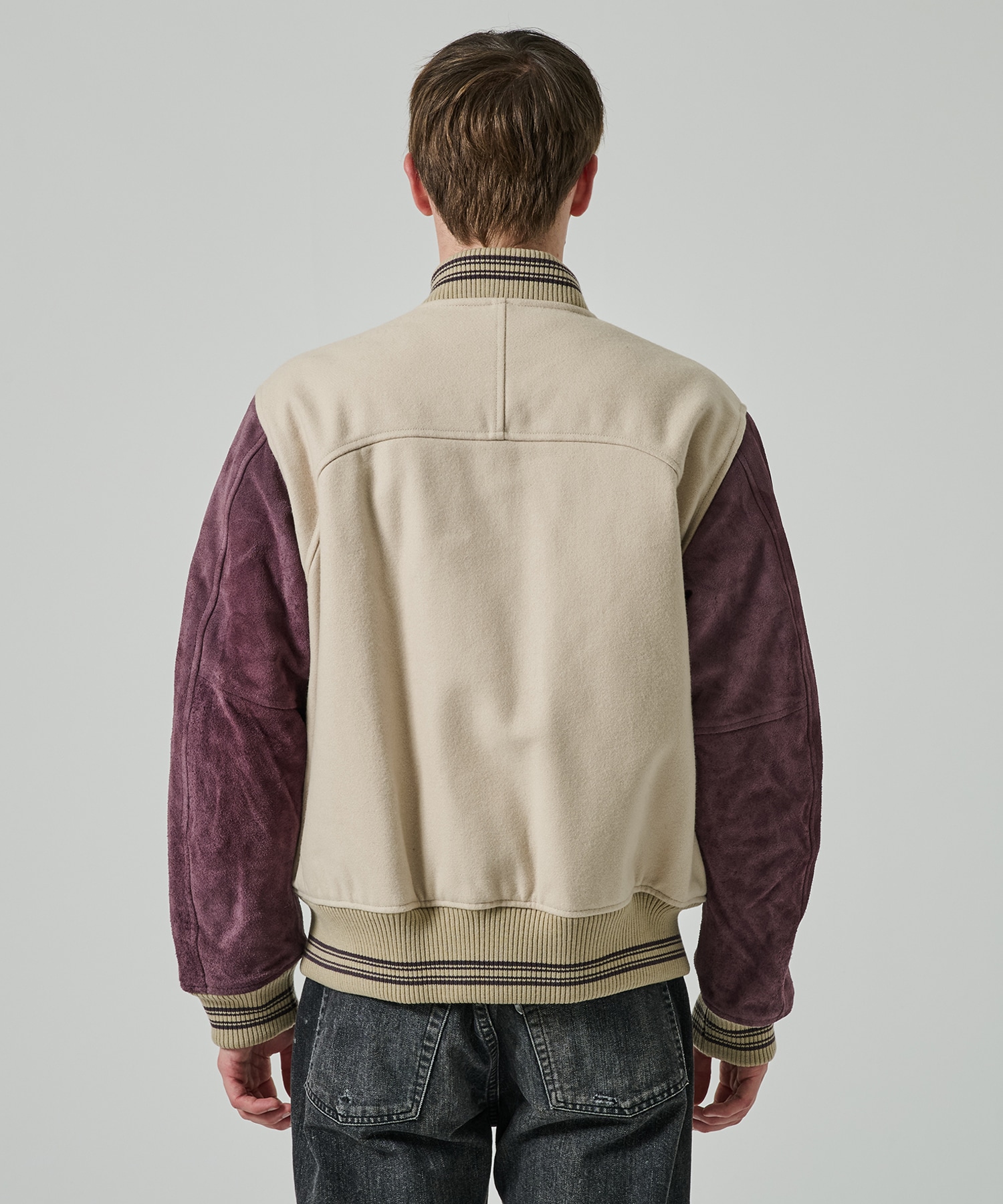 LEATHER STUDIUM JACKET SUGARHILL