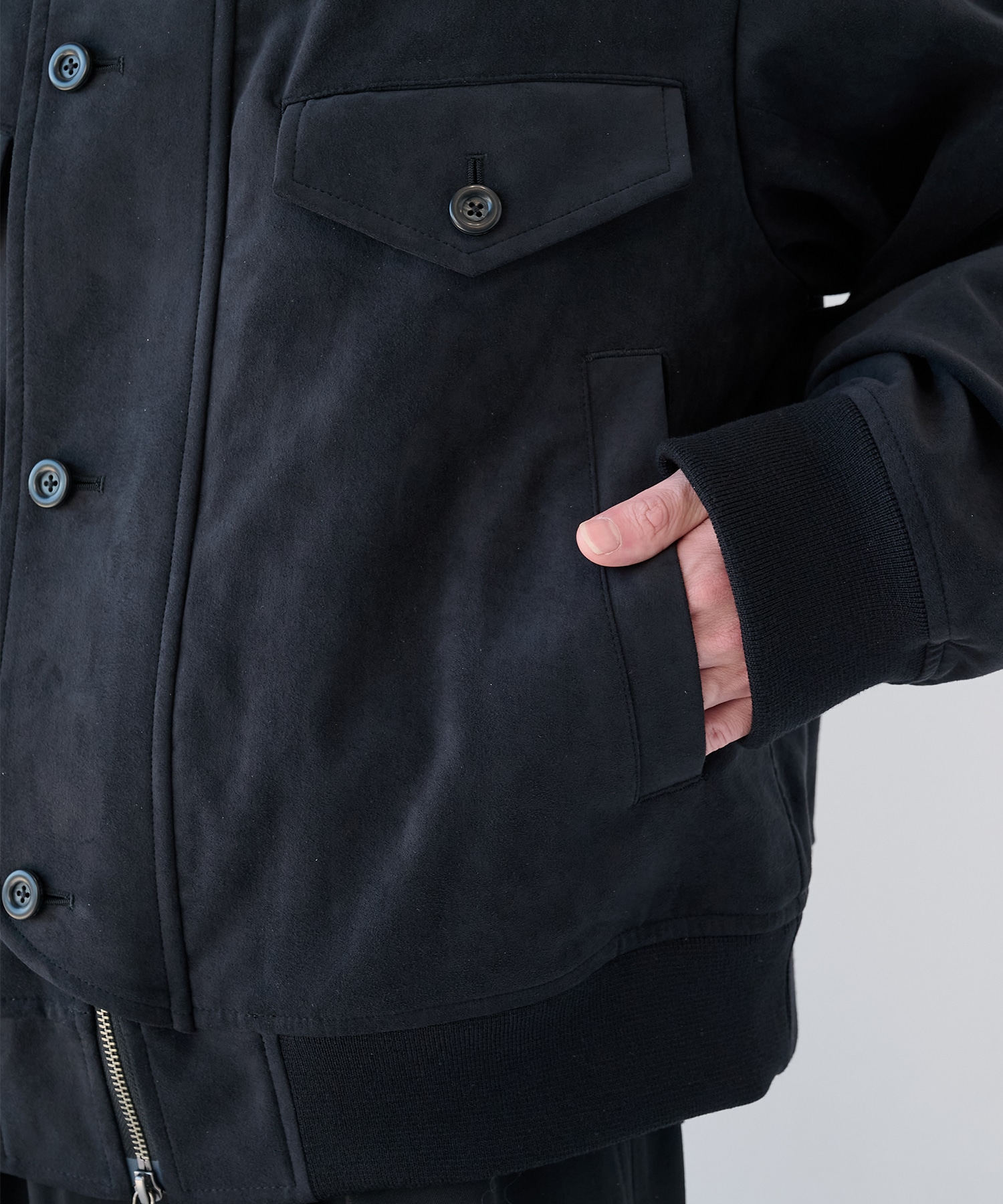 別注 4 Pockets Zip-up Rib Blouson UJOH HOMME