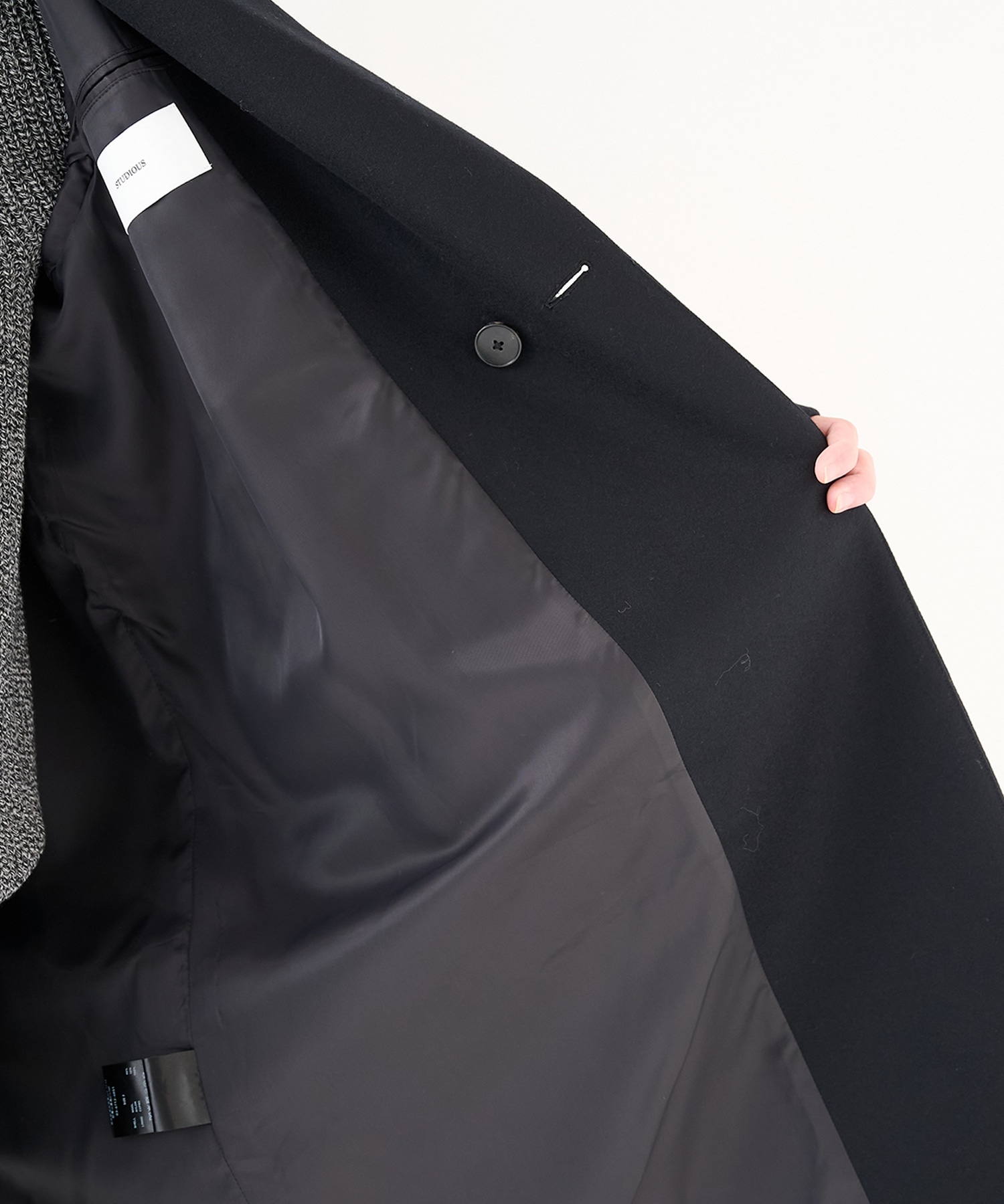 Super140 Wool Melton Over Chester Coat STUDIOUS