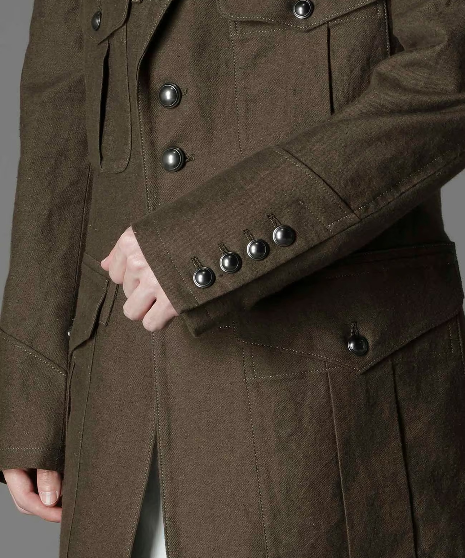 COTTON FLAX MOLESKIN BC BENTZ MILITARY JACKET GroundY
