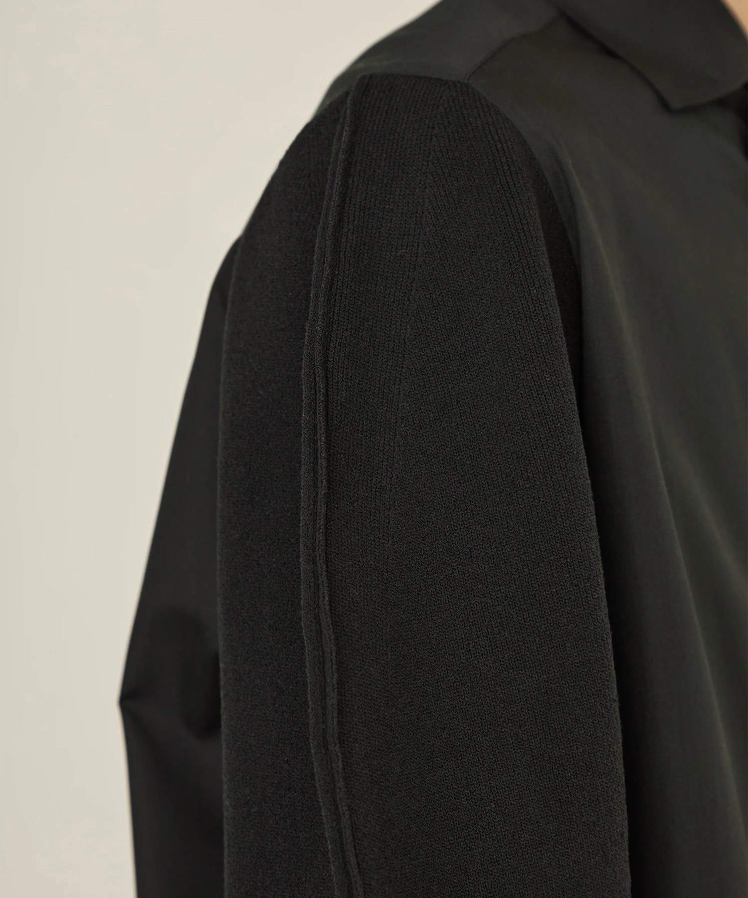 KNIT SLEEVE  DOCKING SHIRTS I'm here