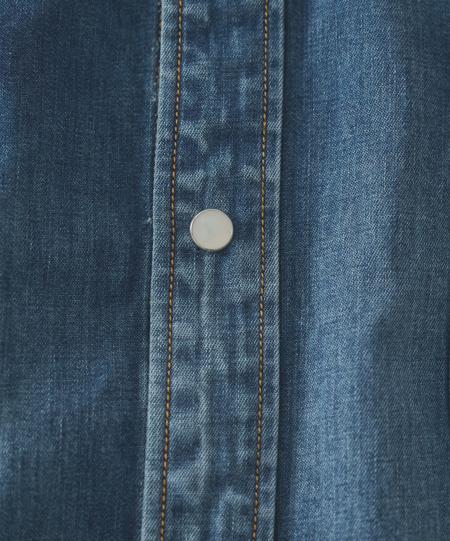 Hand-Embroidered Denim Shirt KHOKI