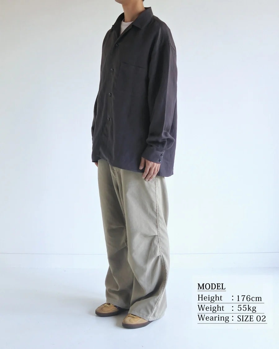 DRAPE LINE OPEN COLLOR SHIRTS ANACHRONORM