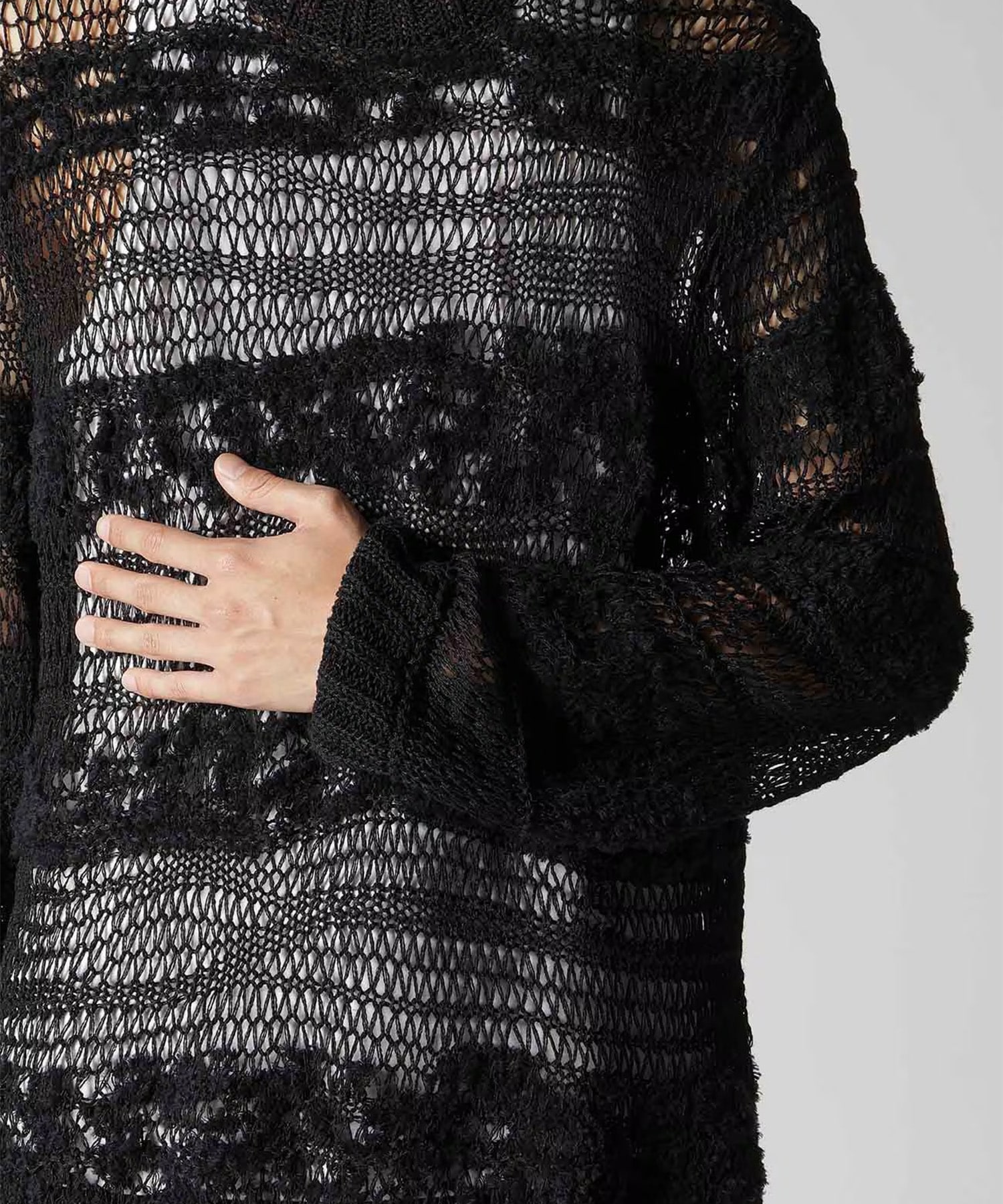 ボーダー切り替え丸首PO Yohji Yamamoto