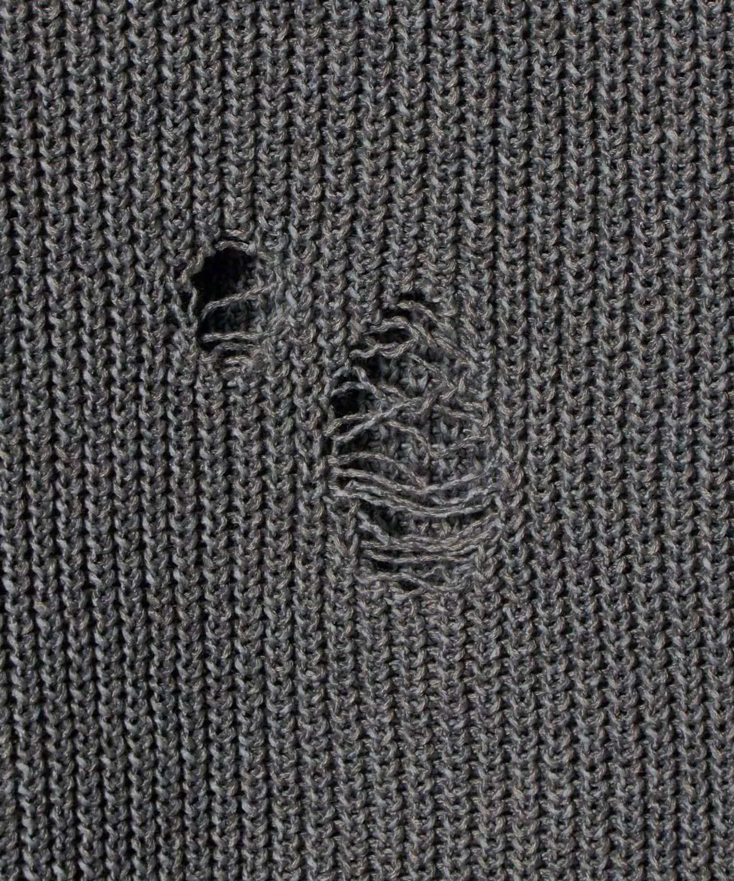 Destroyed Knit Vest KHOKI