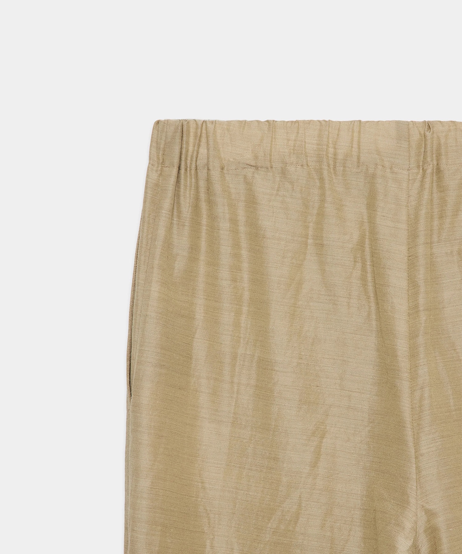 ウールシルクフェザークロス / ワイドシリンダーフィットイージーパンツ 