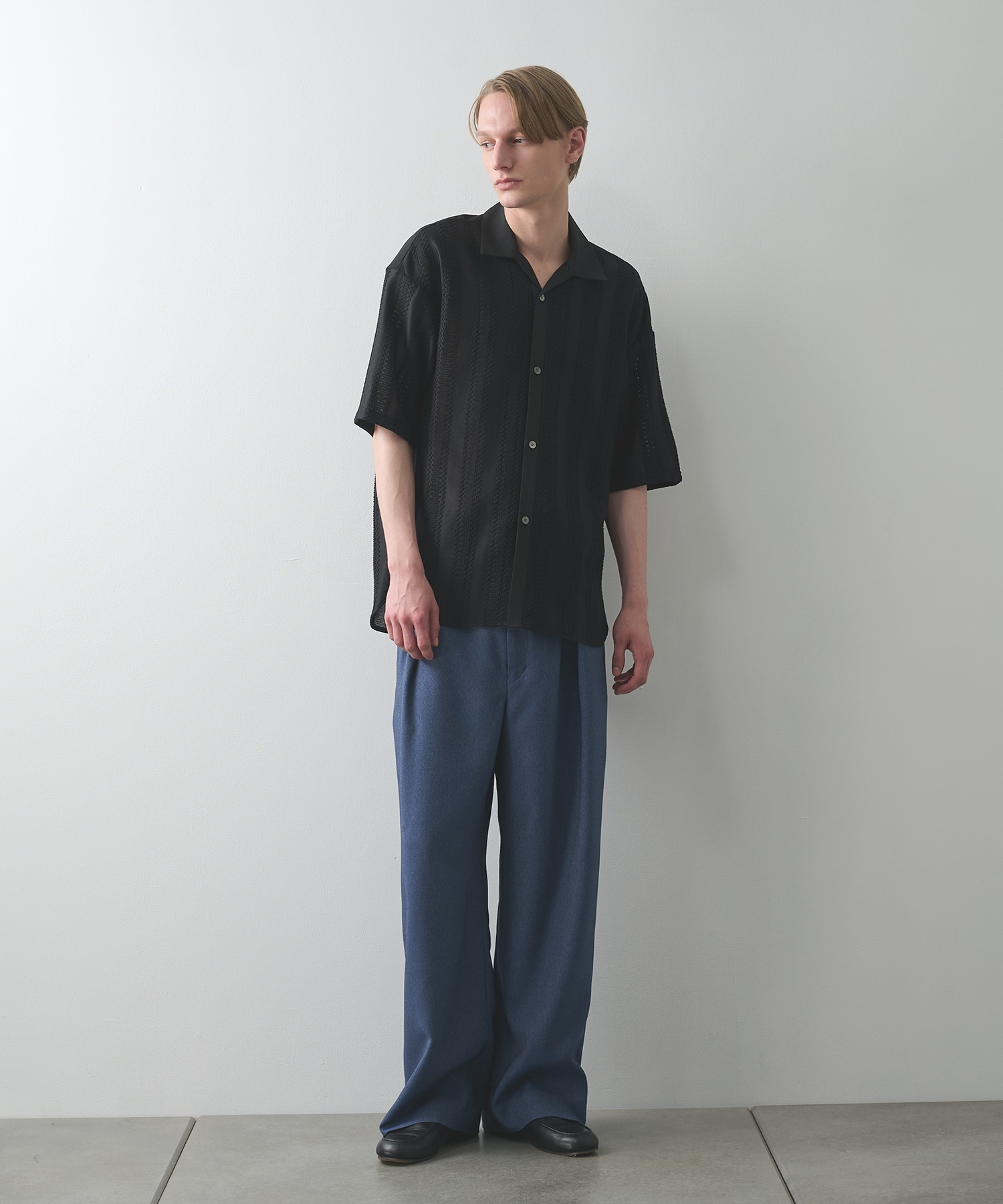 Faux Denim Tuck Wide Pant CULLNI