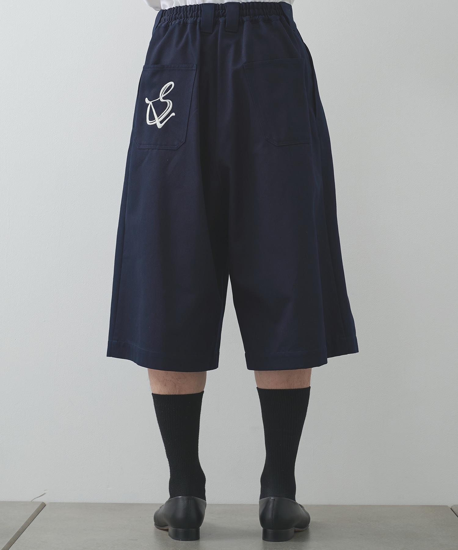 別注 denim easy half pants sulvam