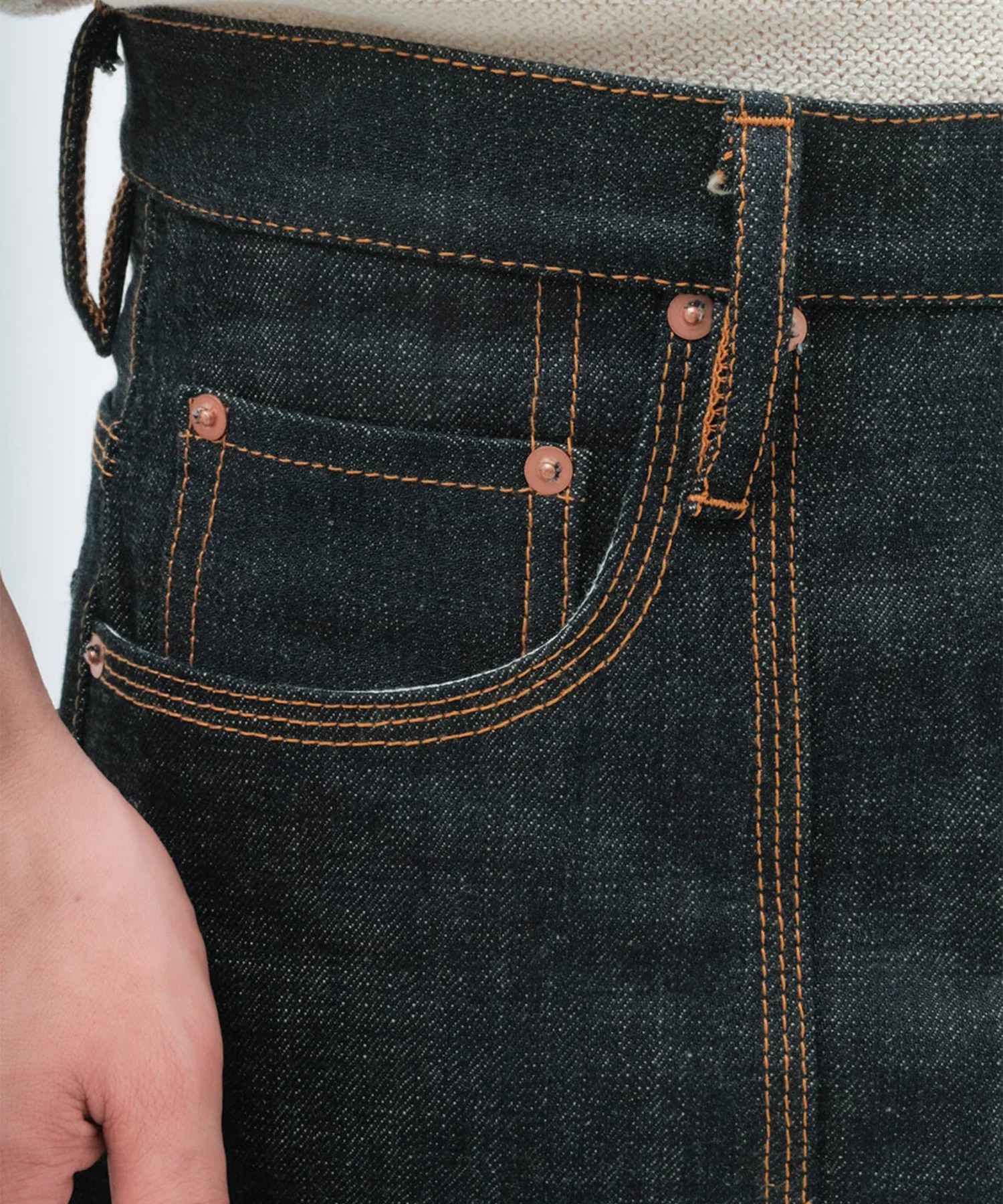 CLASSIC DENIM PANTS DOUBLE KNEE SUGARHILL