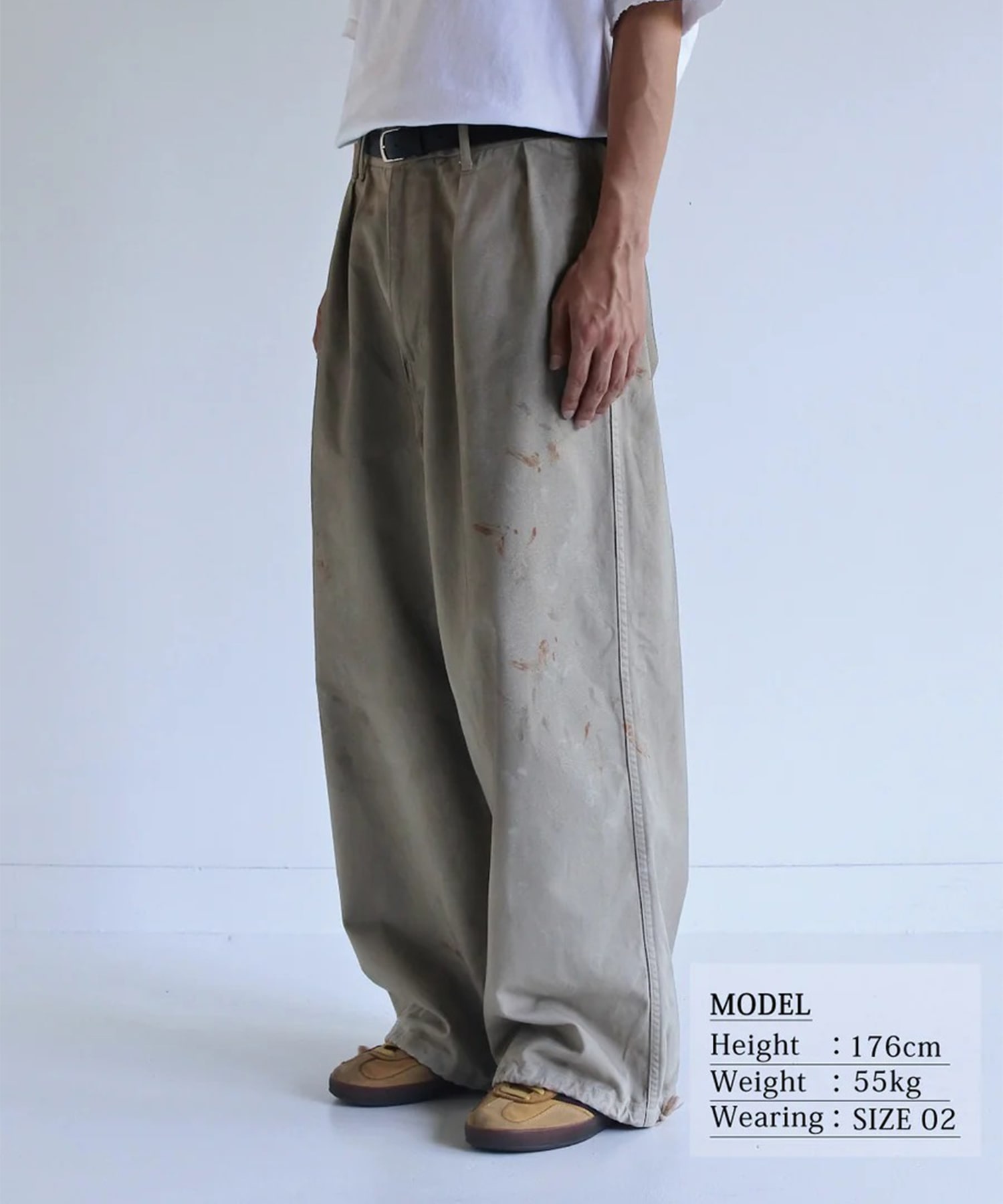 DIRTWORK WIDE CHINO TROUSERS ANACHRONORM