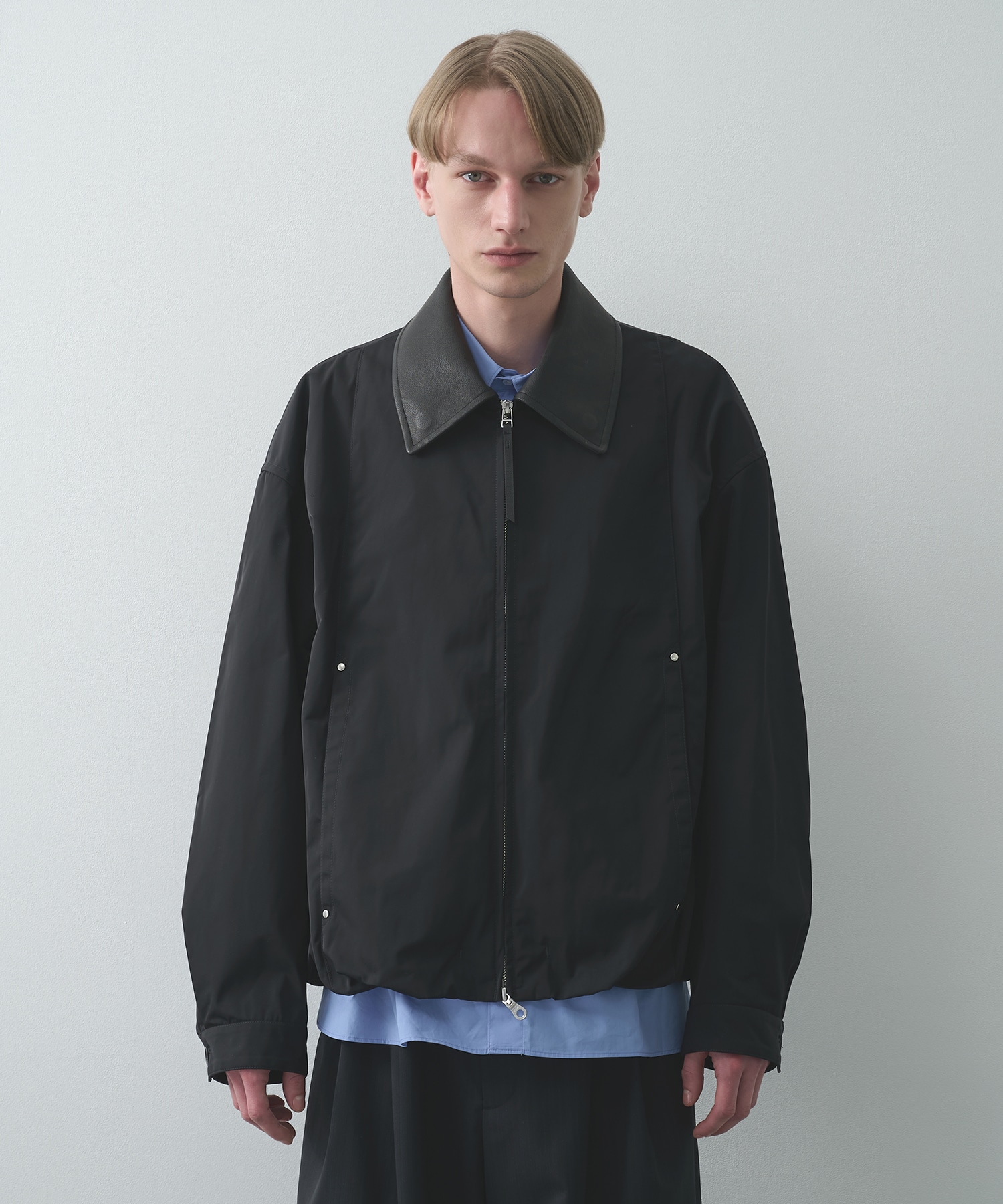 Leather collar Balloon Blouson STUDIOUS
