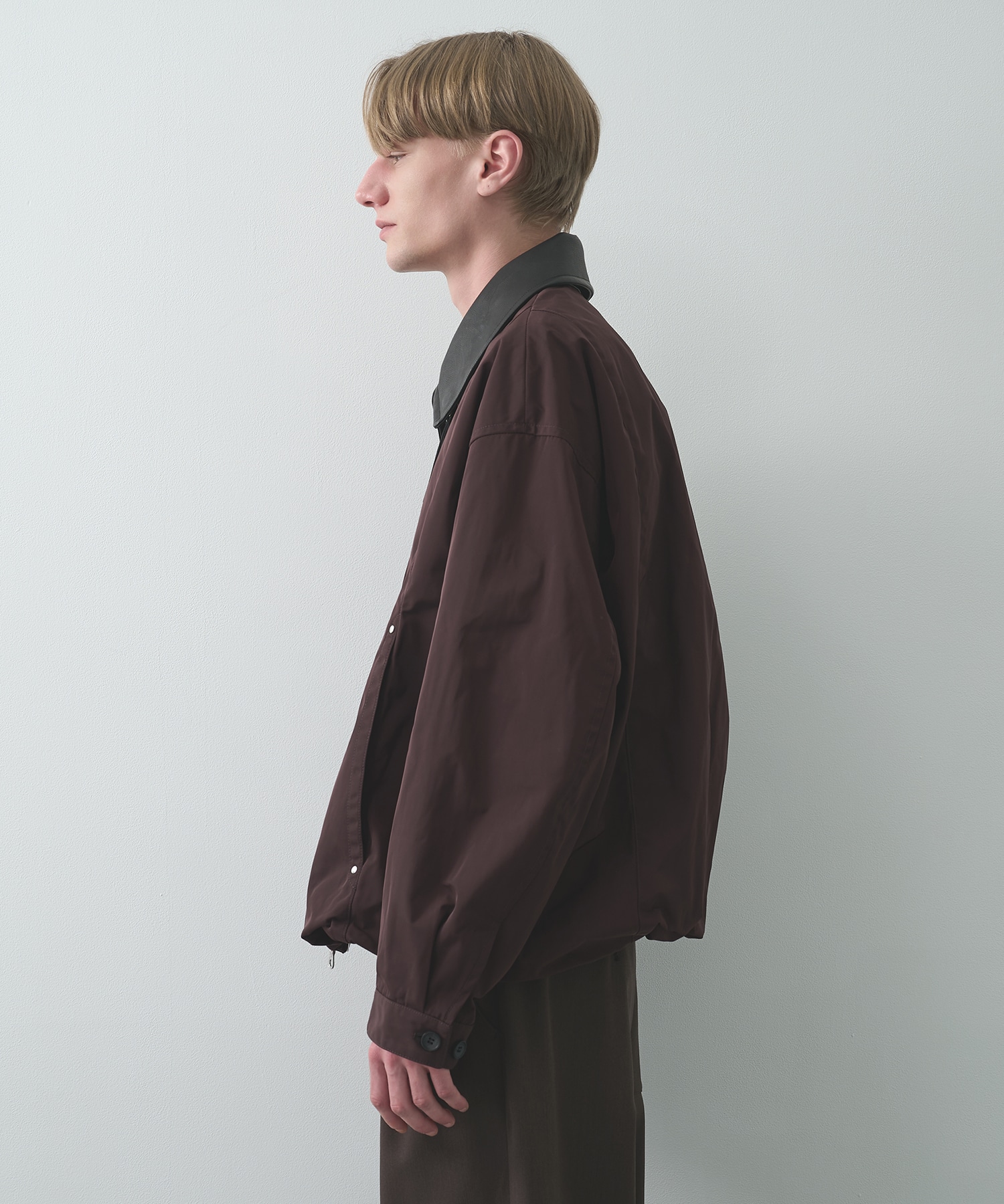 Leather collar Balloon Blouson STUDIOUS