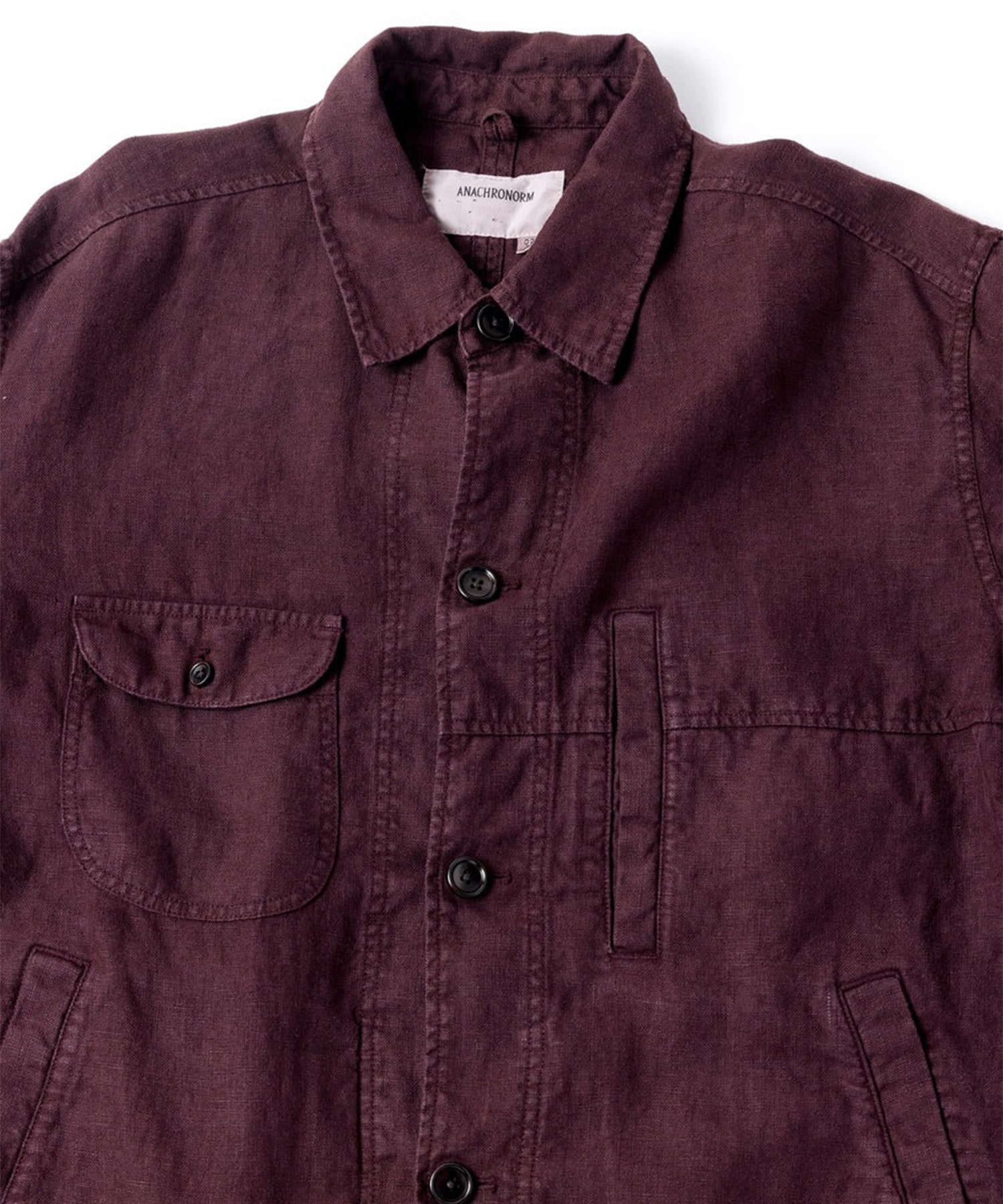 SULFUR DYED LINEN UTILITY JACKET ANACHRONORM