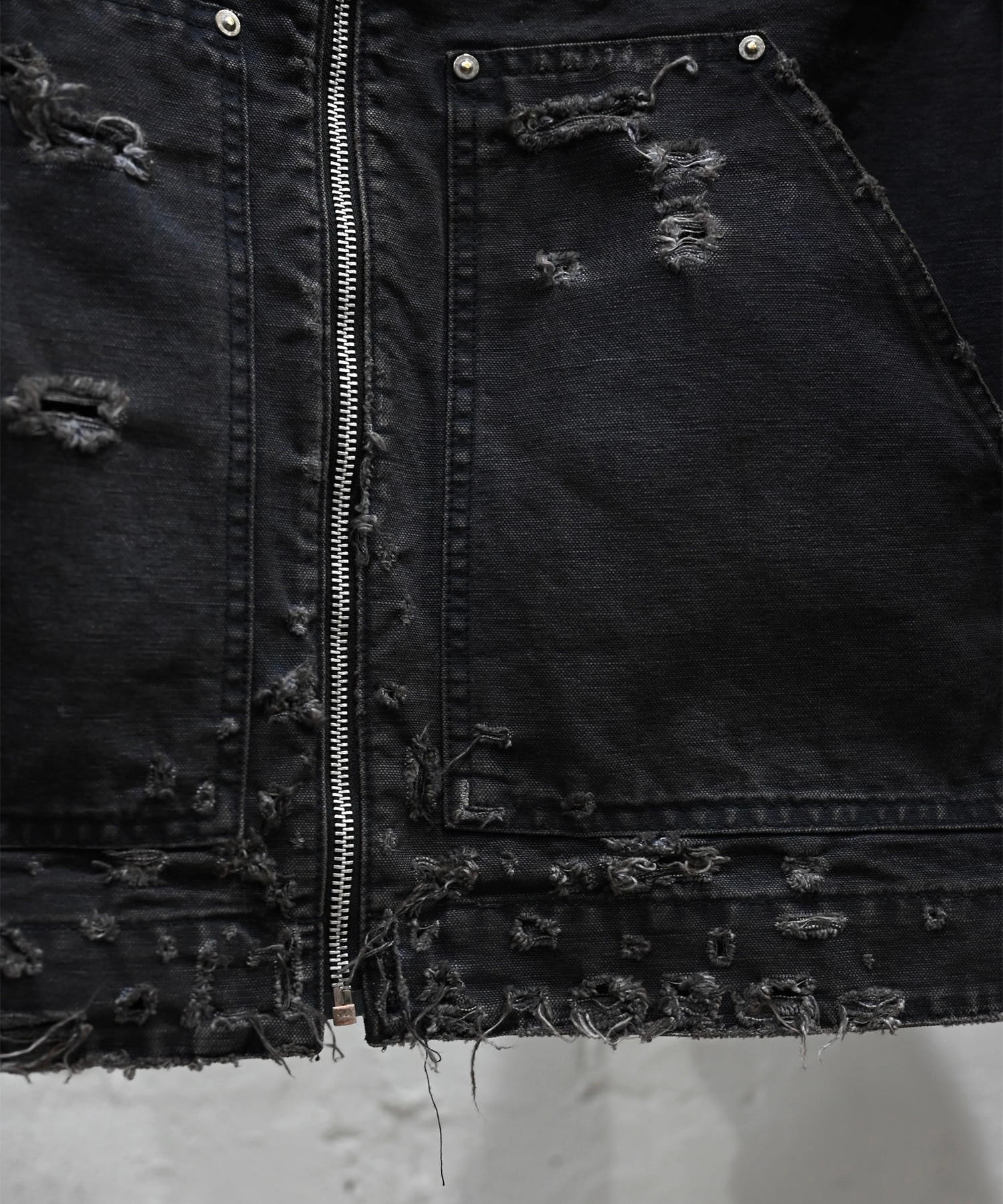 Distressed Work Jacket MIYAGIHIDETAKA