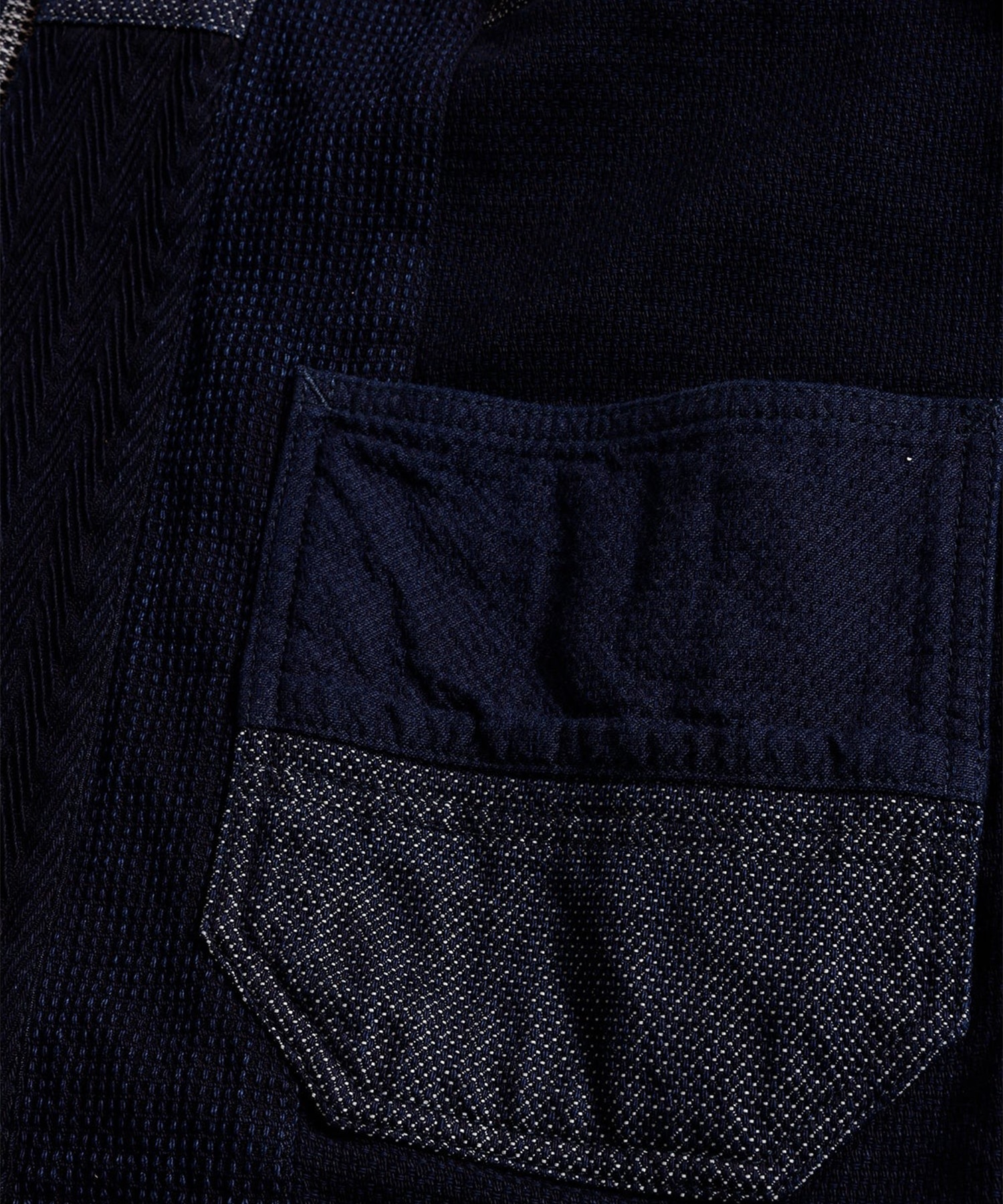 PACHWORK HAORI JACKET RINSE FDMTL