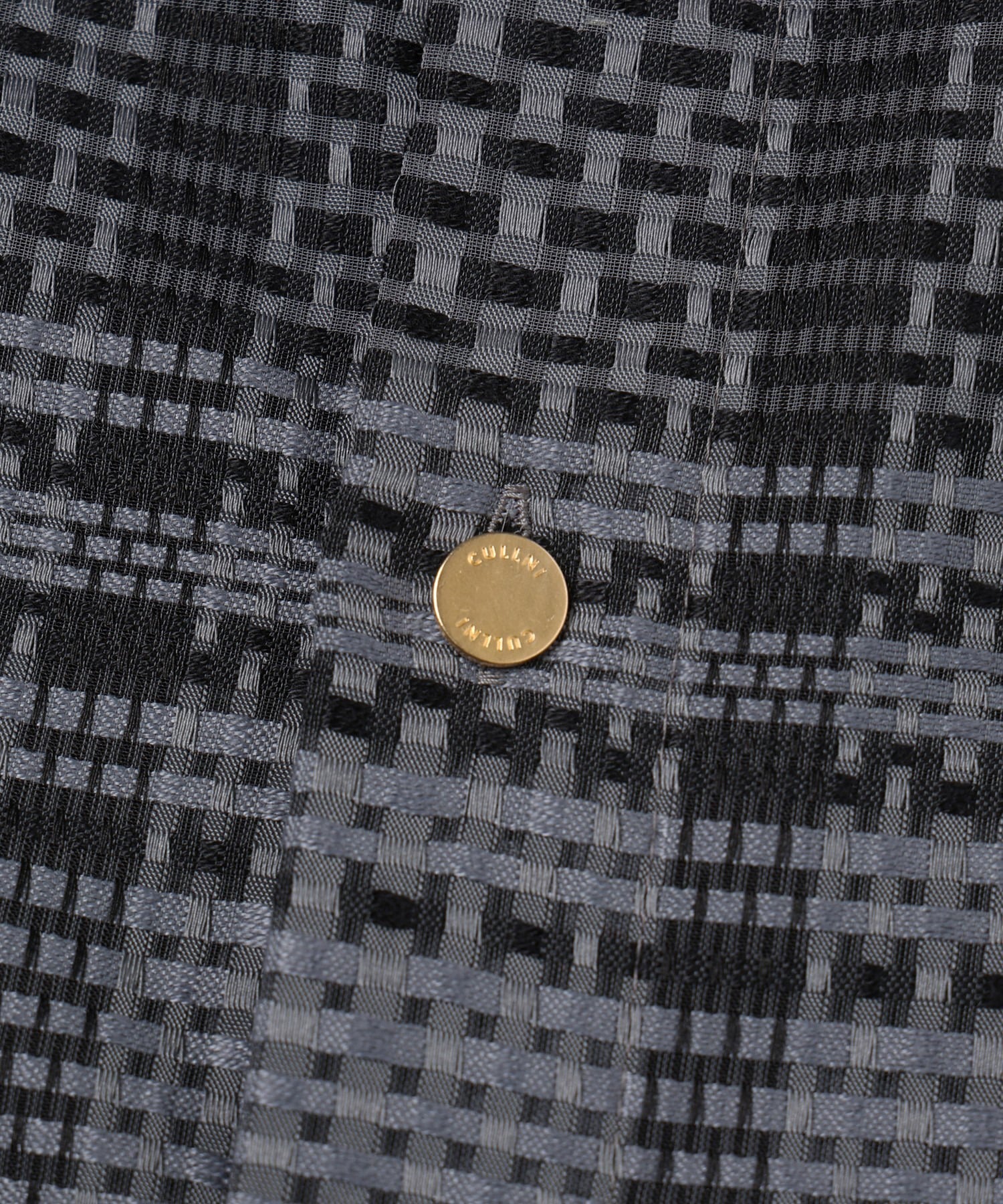 Sheer Tile Check Chin Tab Shirt CULLNI