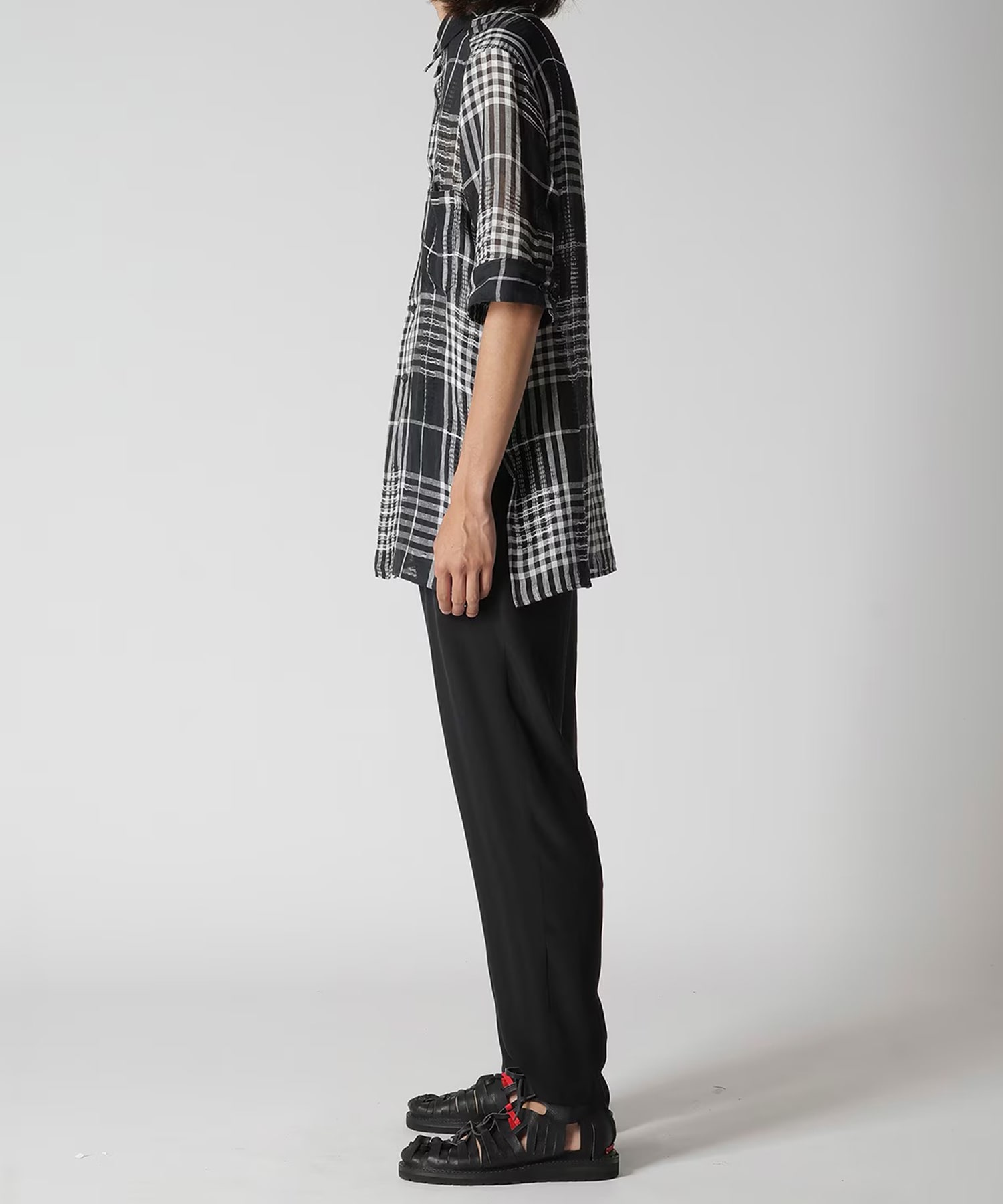 HK-B71-313 CHECK S/S SHIRT Yohji Yamamoto