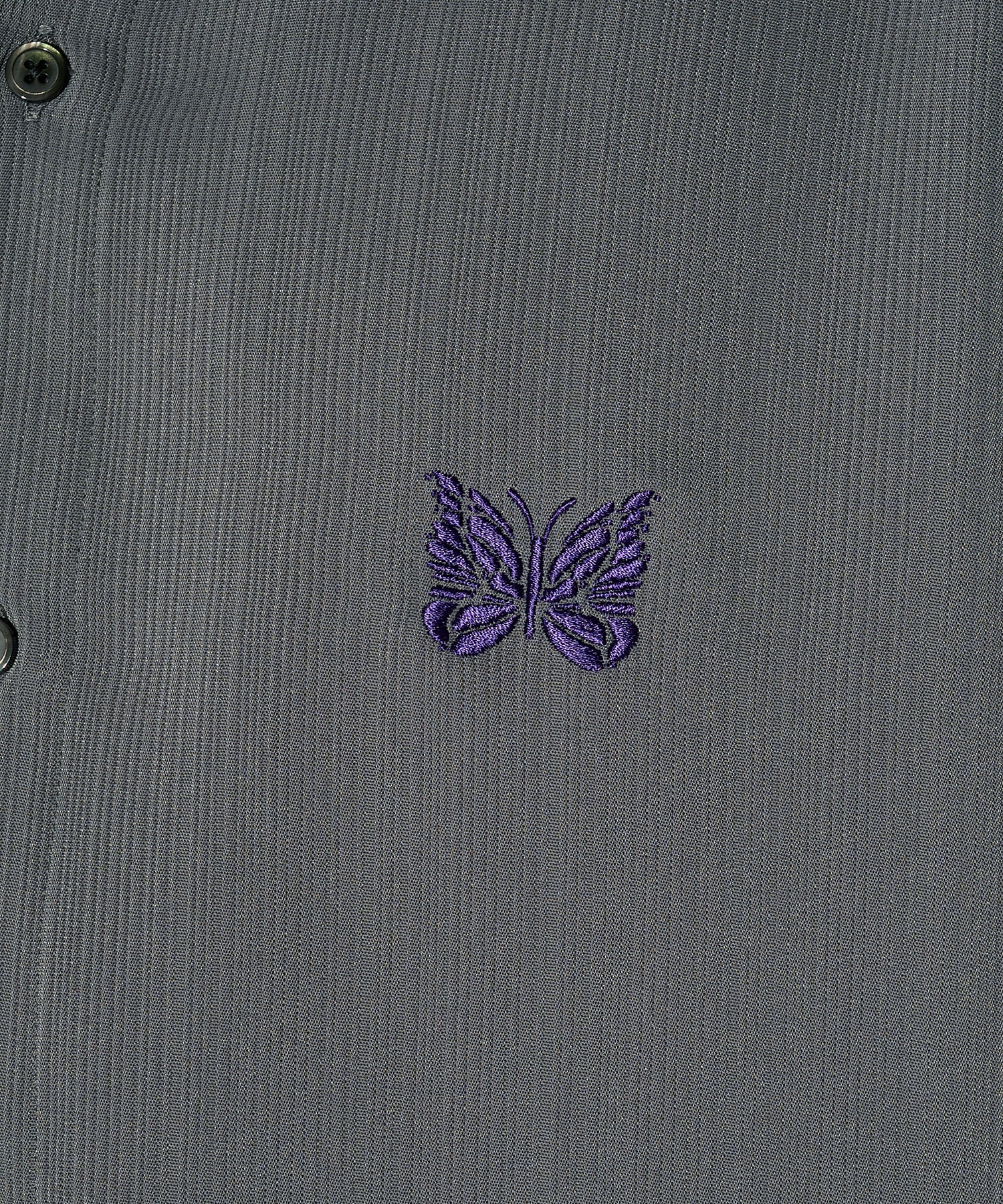 別注 Papillon Emb. S/S Shirt - Art Pique Pleats NEEDLES