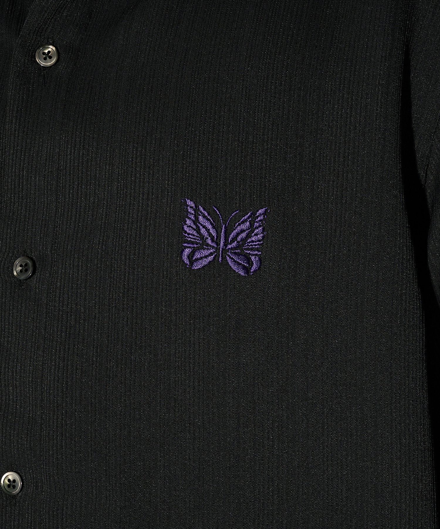 別注 Papillon Emb. S/S Shirt - Art Pique Pleats NEEDLES