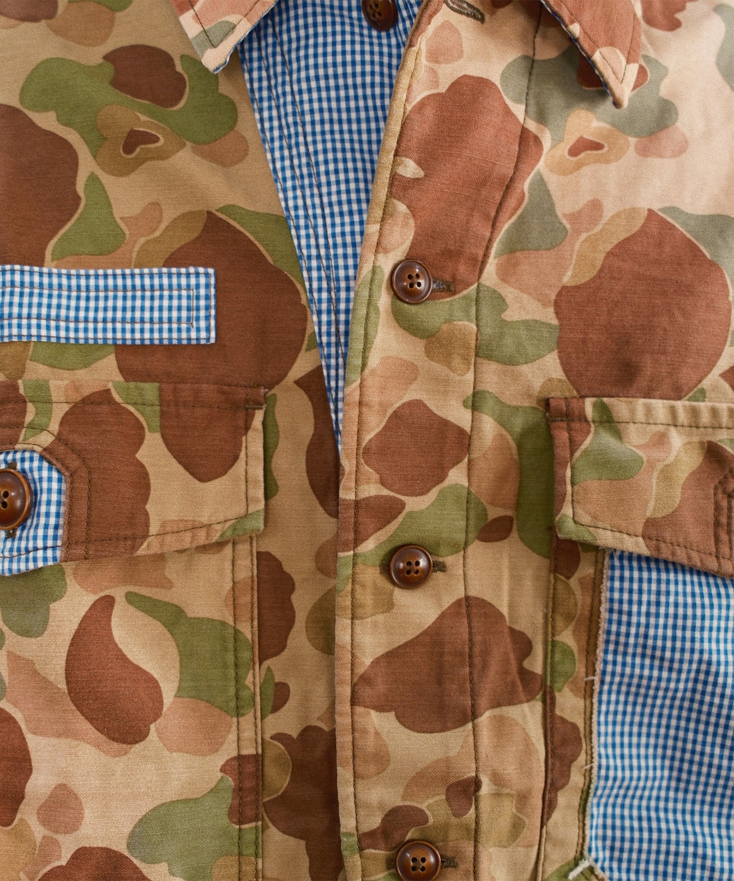 Patchworked Camo Shirt KHOKI