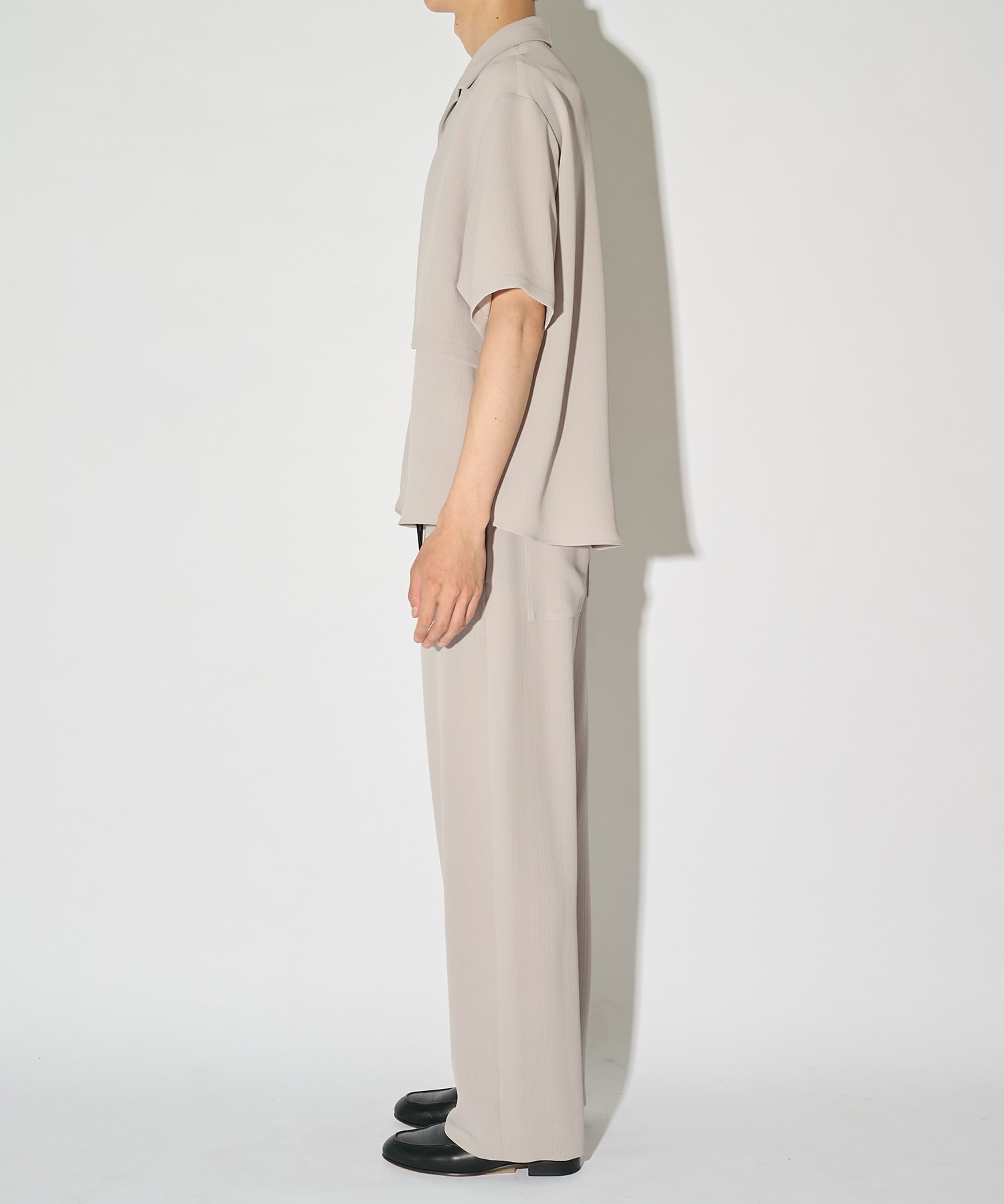 別注 Cord pique Asymmetrical Short Sleeve Shirt CULLNI