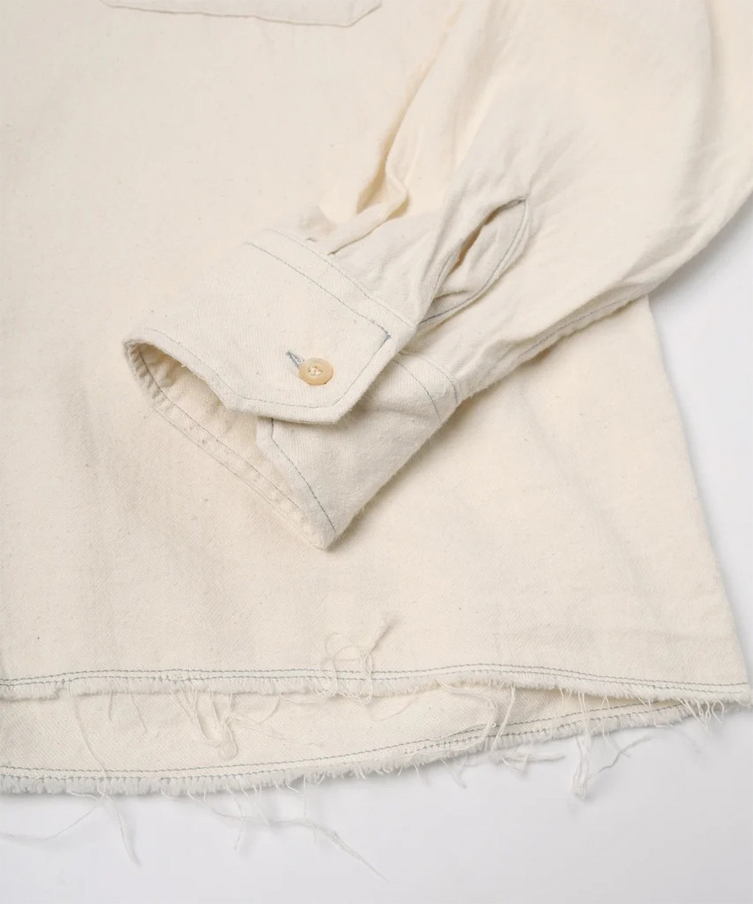 COTTON SILK CUT-OFF SHORT SHIRT JieDa