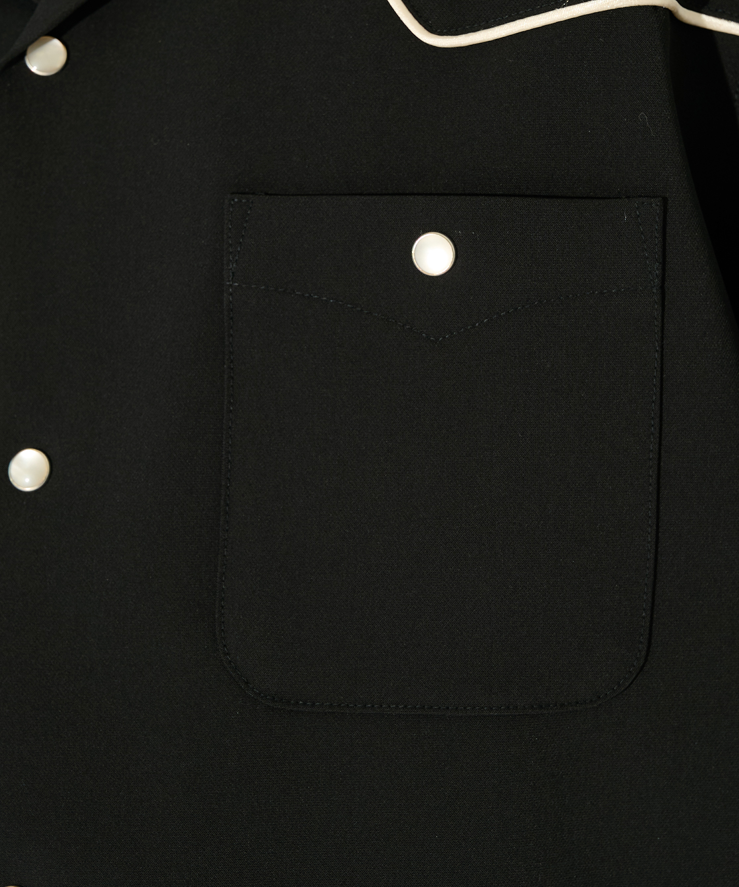 別注 Piping Cowboy One-Up S/S Shirt-Poly Double Cloth NEEDLES