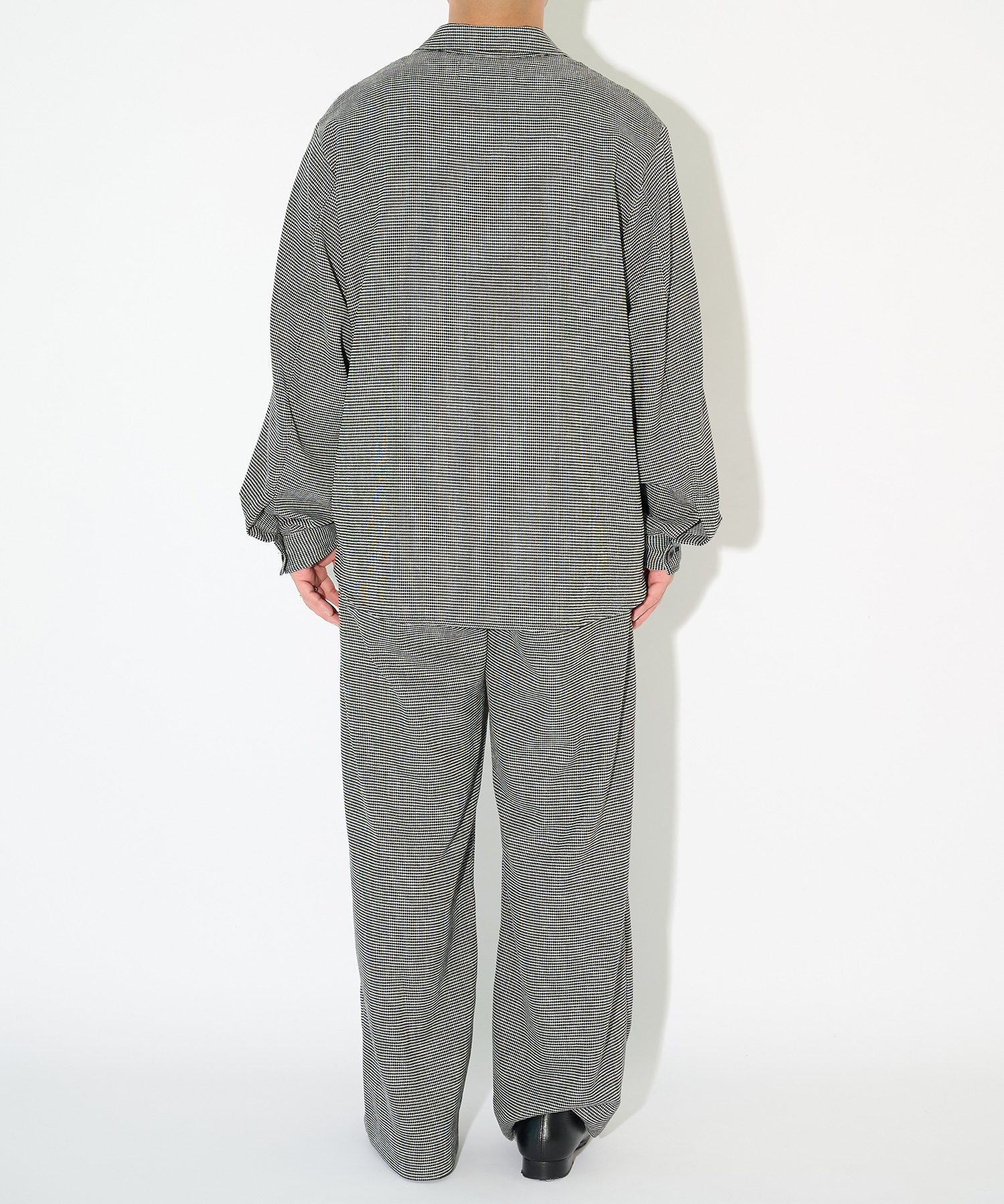 Mix Yarn Mesh Drawstring Wide Pants CULLNI