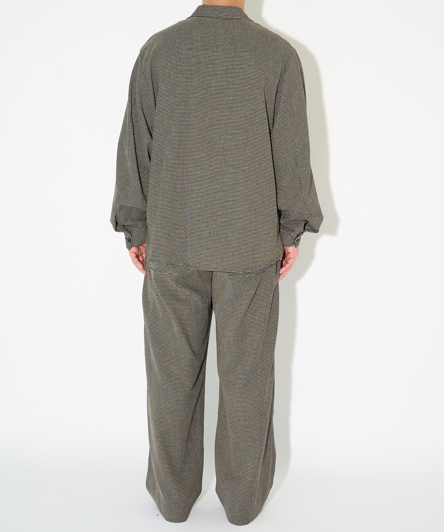 Mix Yarn Mesh Drawstring Wide Pants CULLNI