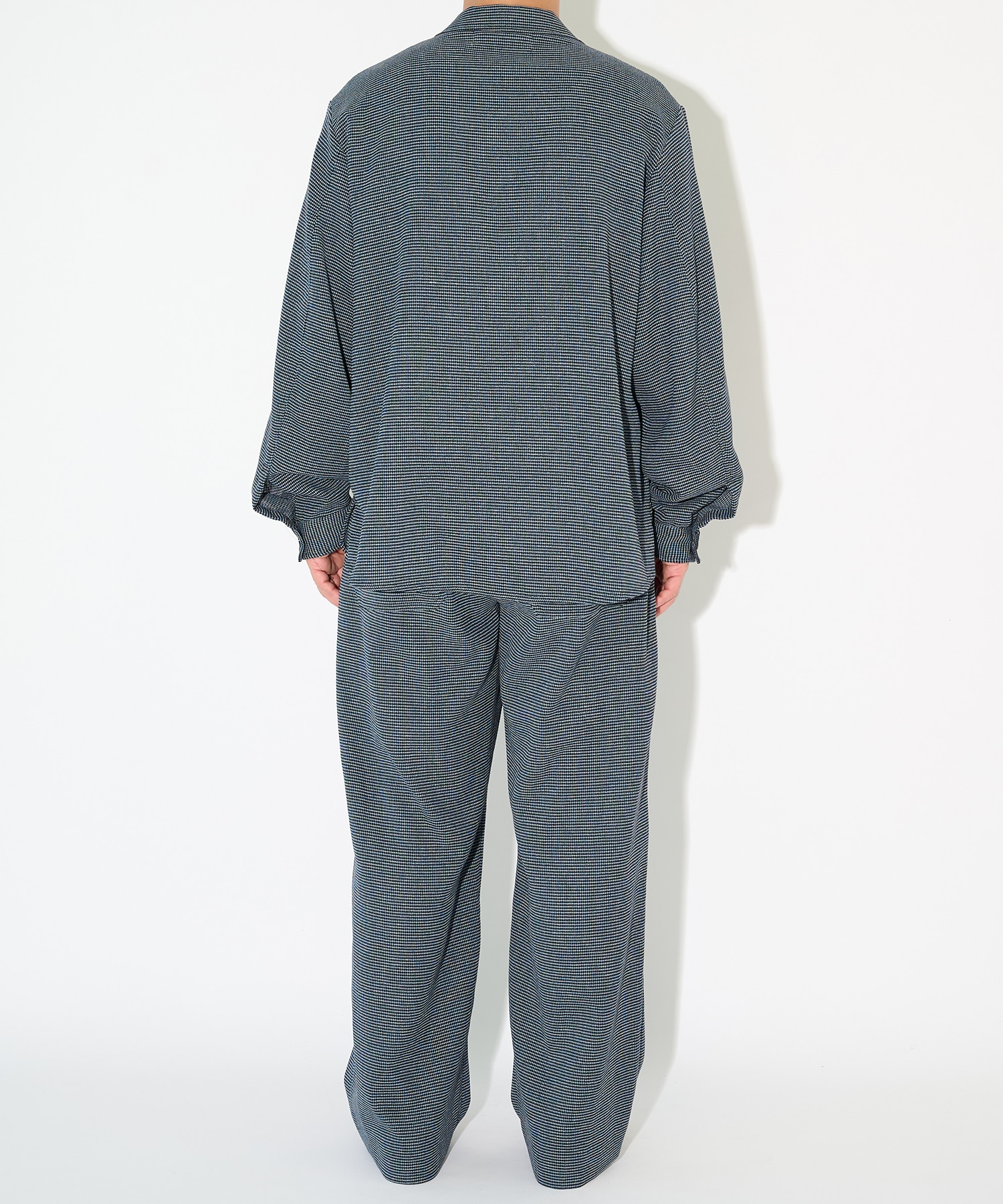 Mix Yarn Mesh Drawstring Wide Pants CULLNI