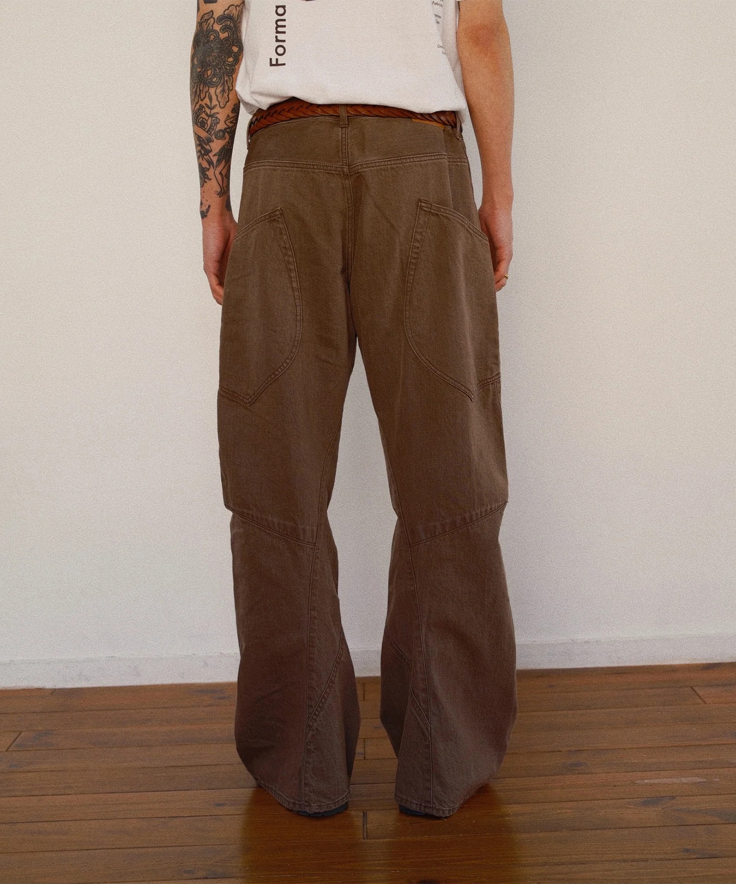 3D cutting denim pants KHOKI