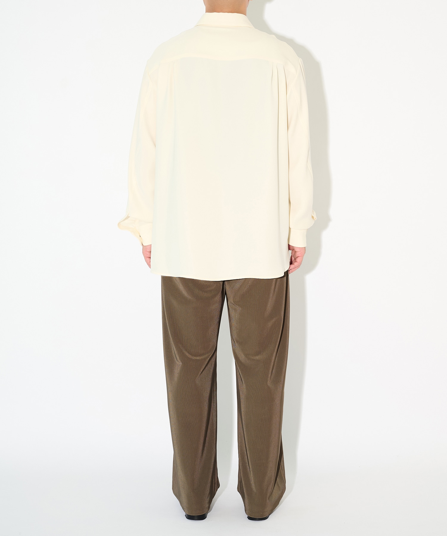 Stretch Fiber Cord Pique Drawstring Wide Pants CULLNI