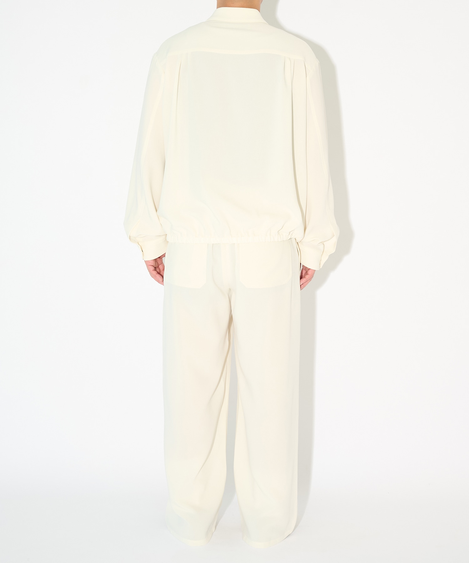 Triacetate Airy Cloth Drawstring Wide Pants CULLNI