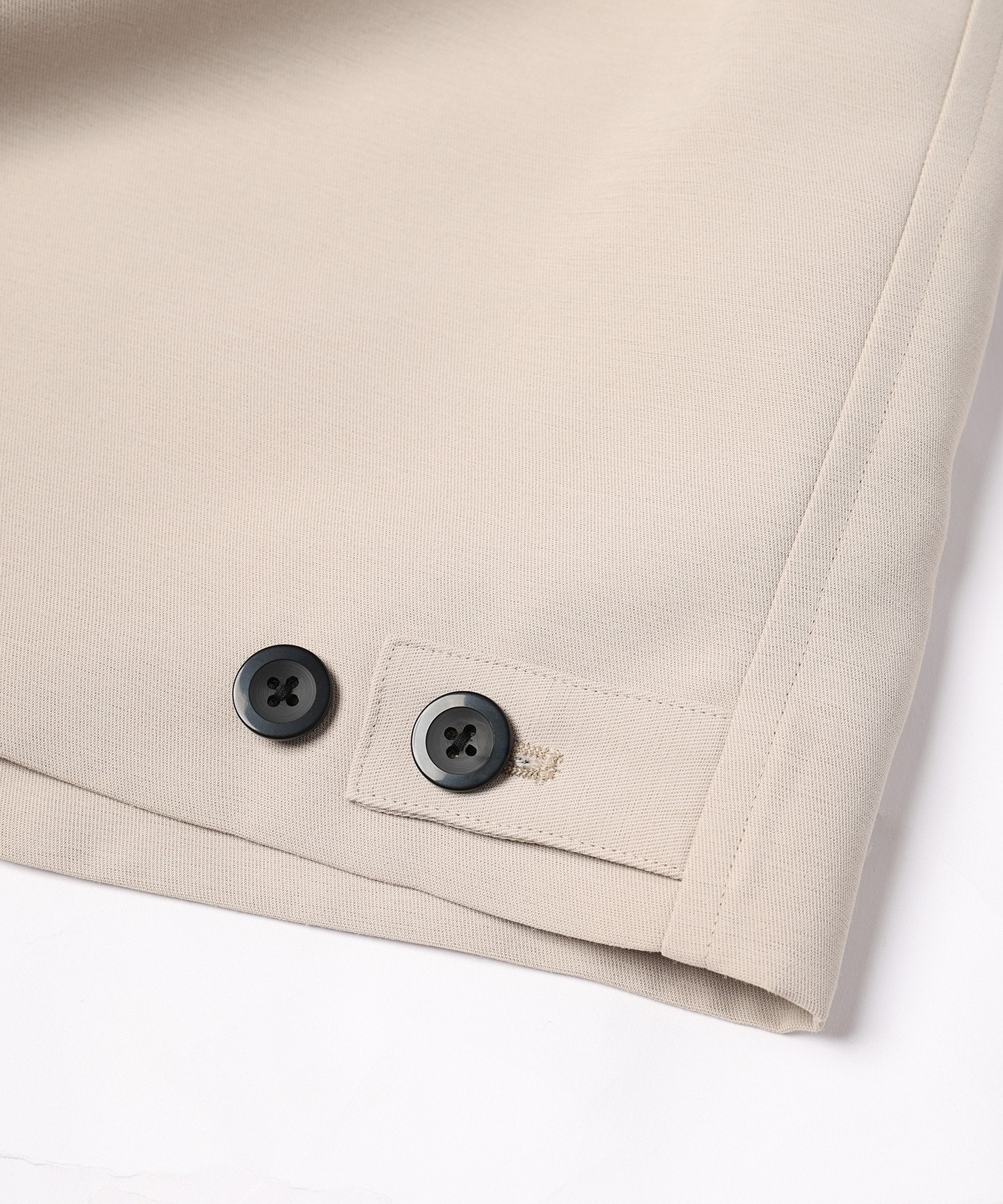 Structuerd Twill Double Cloth Leather Collar Blouson CULLNI
