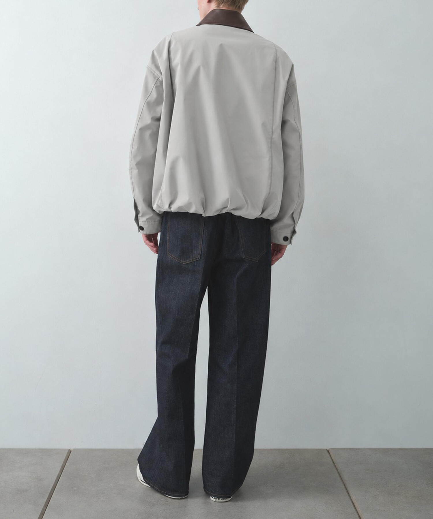 Leather collar Balloon Blouson STUDIOUS