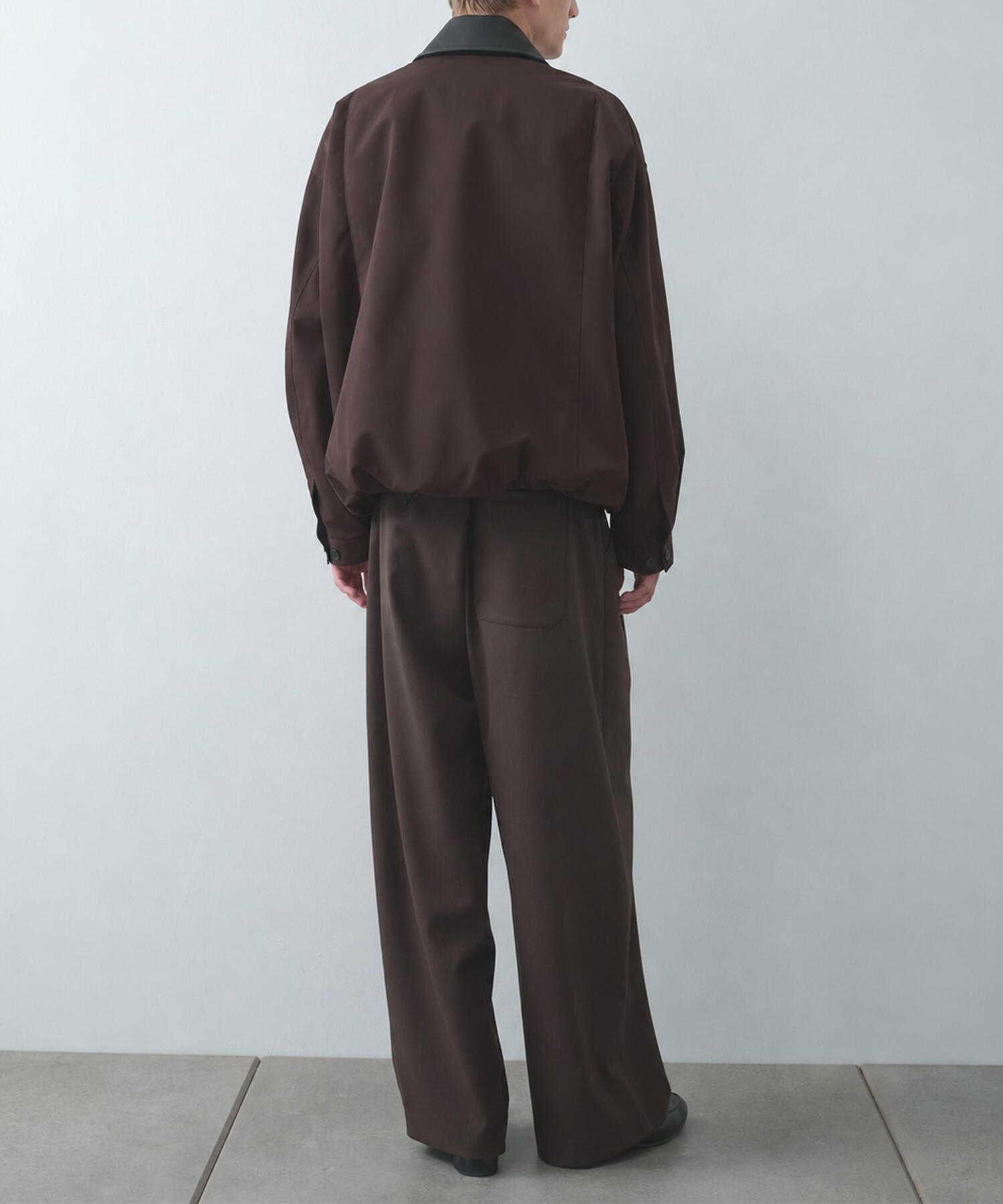Leather collar Balloon Blouson STUDIOUS